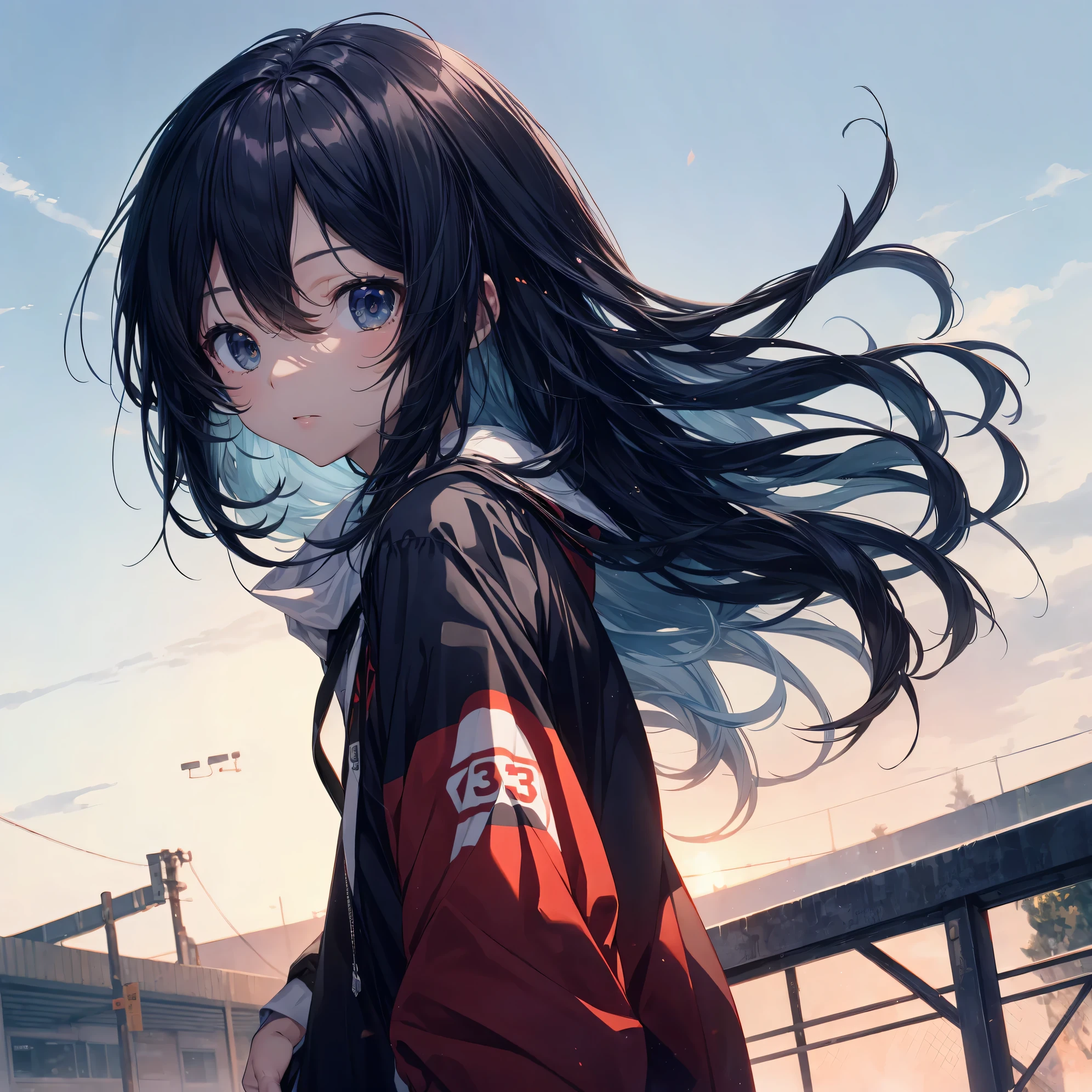 Super high quality by the art god, Ultra-detailed, High resolution, Shinkai Makoto style, anime moe art style, best anime 8K konachan wallpaper, Pixiv Contest Winner, Perfect Anatomy, BREAK,(Please draw a sleepy girl going to school alone.. ),BREAK, a hyperrealistic schoolgirl, (Solo,Lori,child,13years:1.3),Full limbs, complete fingers,a junior high school student, Androgynous attraction, (extra very short hair), hair messy, flat and soft chest, Small butt, groin, Small eyes,Beautiful detailed black eyes, Well-proportioned iris and pupils, disgusted eye, High resolution detailed hair, School uniform, Skirt,  On the way to school. BREAK,Ultra-detailed細なスキン, Best lighting by famous artists, 8K, Illustration,