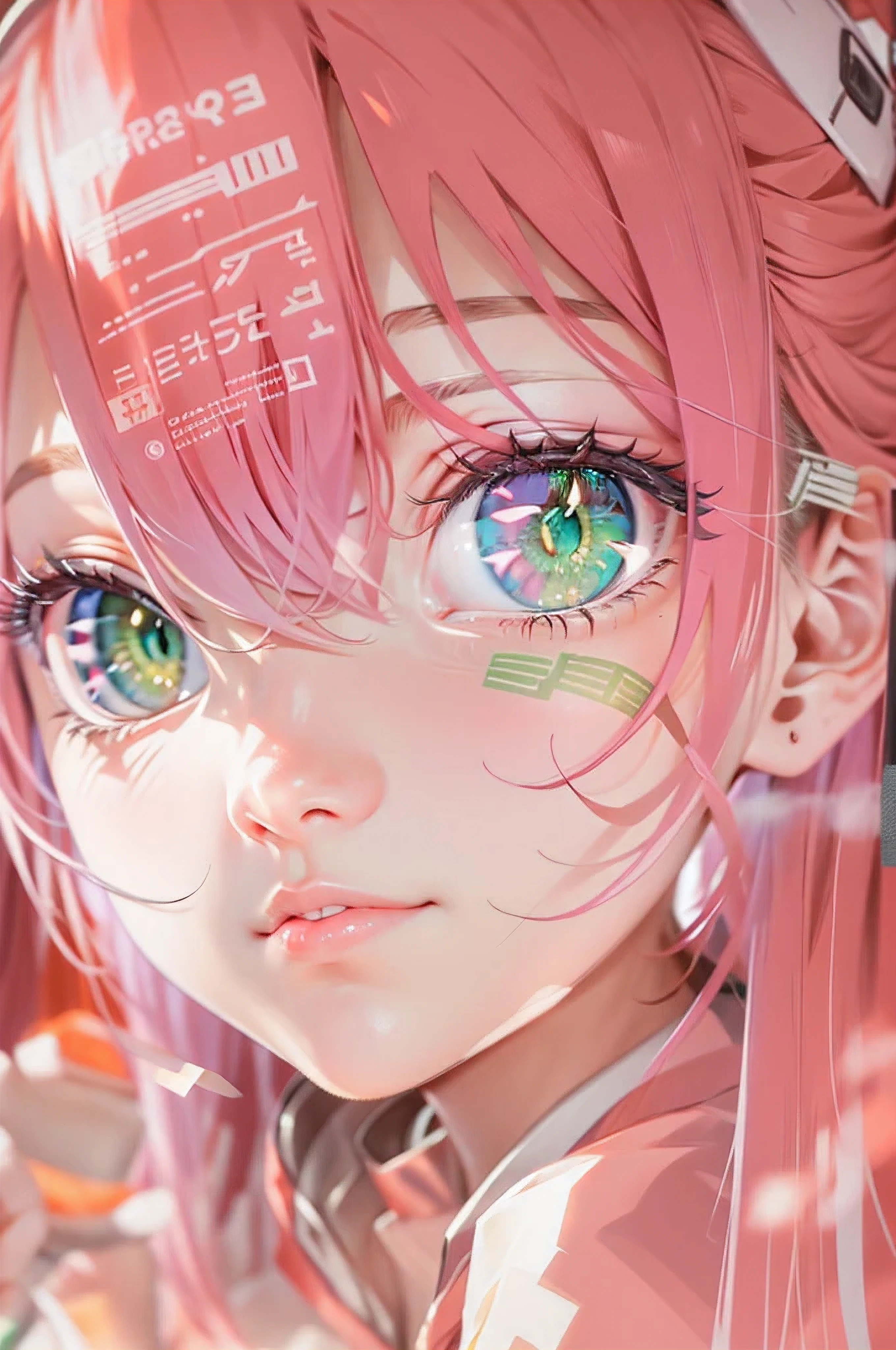 zerotwo, zero two, (green eyes:1.5), hairband, horns, long hair, pink hair, red horns, white hairband, BREAK bodysuit, covered navel, pilot suit, red bodysuit, science fiction, BREAK indoors, classroom, BREAK looking at viewer, BREAK (masterpiece:1.2), best quality, high resolution, unity 8k wallpaper, (illustration:0.8), (beautiful detailed eyes:1.6), extremely detailed face, perfect lighting, extremely detailed CG, (perfect hands, perfect anatomy),