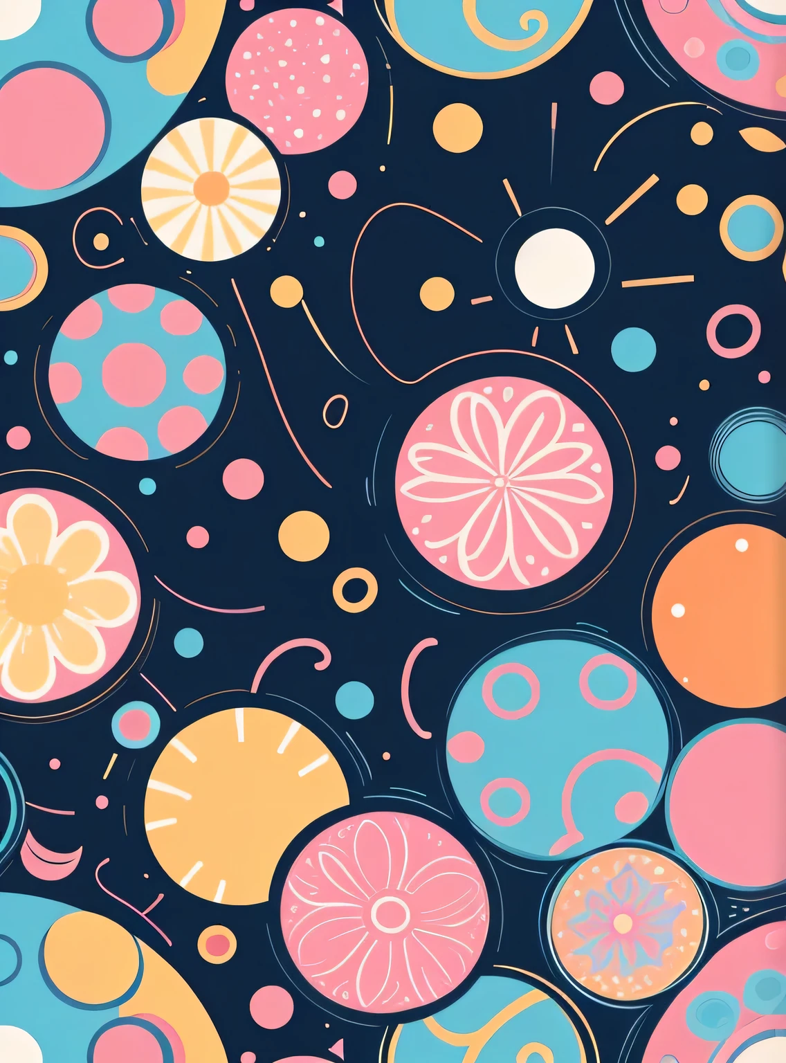 Set pattern of big bubbles with colorful splashes and ribbons, definir forma, estilo plano, estilo vetorial, Sketch style, naïve style, estilo de papel de parede, em cores brilhantes. fundo branco