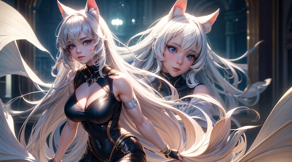 (beautiful ultra-detailed eyes, highly detailed skin, bright and glowing skin:1,1), (Physical Rendering, Professional Lighting, Photon Mapping, Radiosity, Soft Light, Lens Reflection: 1.3), unreal 5, (beautiful ultra-detailed eyes, highly detailed skin, bright and glowing skin:1,1), (fitness body), (Physical Rendering, Professional Lighting, Photon Mapping, Radiosity, Soft Light, Lens Reflection: 1.3), (best shadow), (3D: 0.5, realistic: 0.5, photo-realistic: 1.4), (Sharp focus: 1.5), (sharp focus:1.2), (beautiful face:1.1), (eye makeup:1.2), (tight body:1.2), (highest quality), (8k, best quality, masterpiece:1.3) ((masterpiece, best)), (best illustration), (high detailed skin:1.erfect face:1.1), (high detail:1.1), (detailed fantasy background: 1.3), Cinematic footage, full medium closeup, gorgeous 18-year-old kemonomimi woman soft pale skin, cute and youthful face, well-defined eyebrows, delicate nose, ultra-detailed:1.1, photo-realistic:1.4, depth of field, cinematic lighting, IMAX camera, HDR, DTM, Full HD, 8k, flared, medium breasts: 1.5, slim, smile, standing, 8K picture quality, sexy seduction, 4k, 8k, highres, best quality, plump and round lips 1.4, realistic:1.37 long, flowing:1.1 luscious, plump:1.1 sparkling sequins:1.1 subtle, 0.9 soft, warm:1.1 masterpiece:1.2, realistic:1.4, photo-realistic:1.37, ultra-detailed:1.1 busty animal ears, beautiful, detailed ears:1.1 best quality, 4k, highres, masterpiece:1.2 detailed, piercing eyes:1.1 masterpiece:1.2 very three-dimensional: 1.2