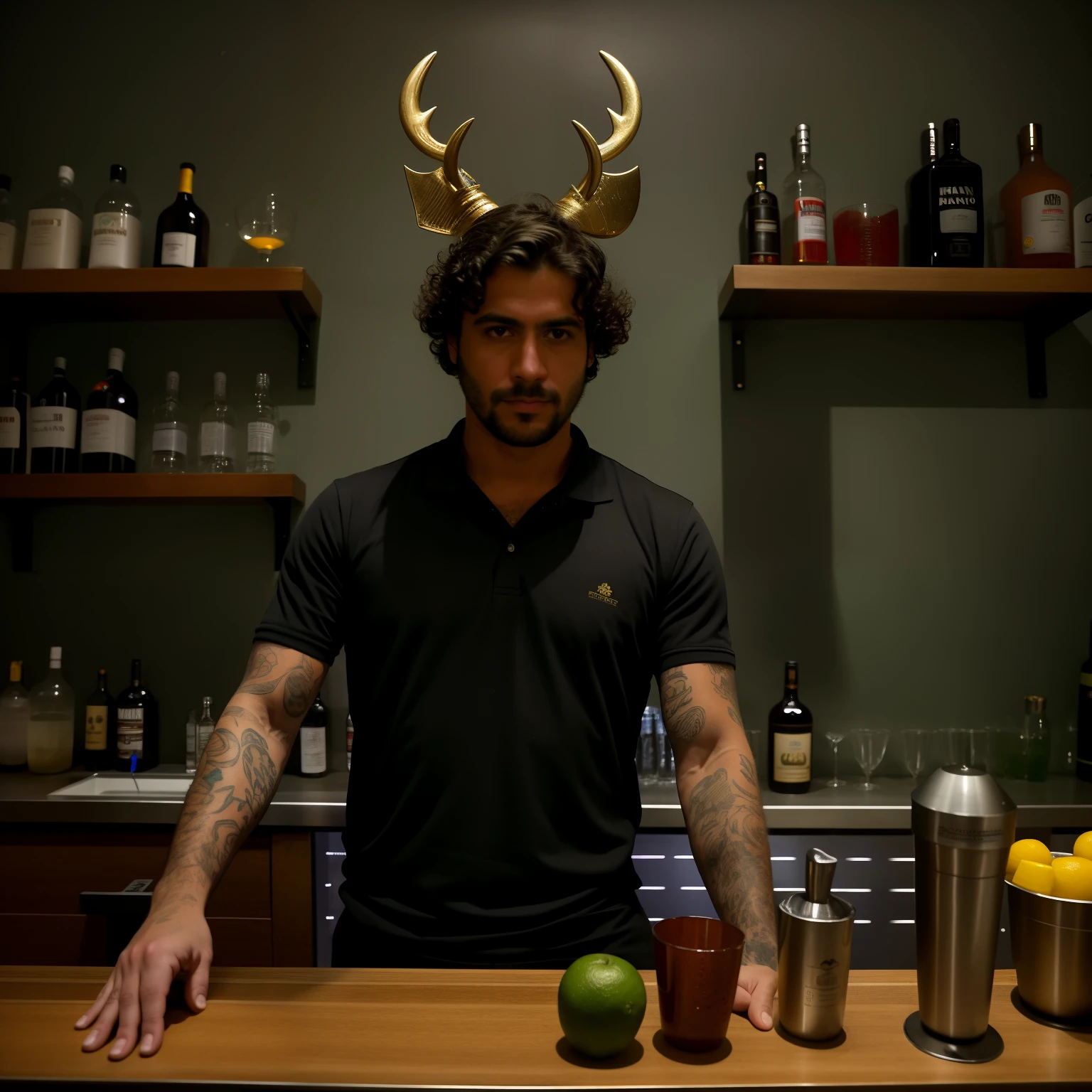 sharp man standing behind a bar, Bartending, Retrato no meio da foto, inspired by Germán Londoño, Directed by: Giorgio Cavallon, Hannibal, Alejandro, Directed by: Mathias Kollros, Directed by: Adam Dario Keel, Foto promocional, Tiro na Canon EOS R 5, Tiro na Canon EOS R5