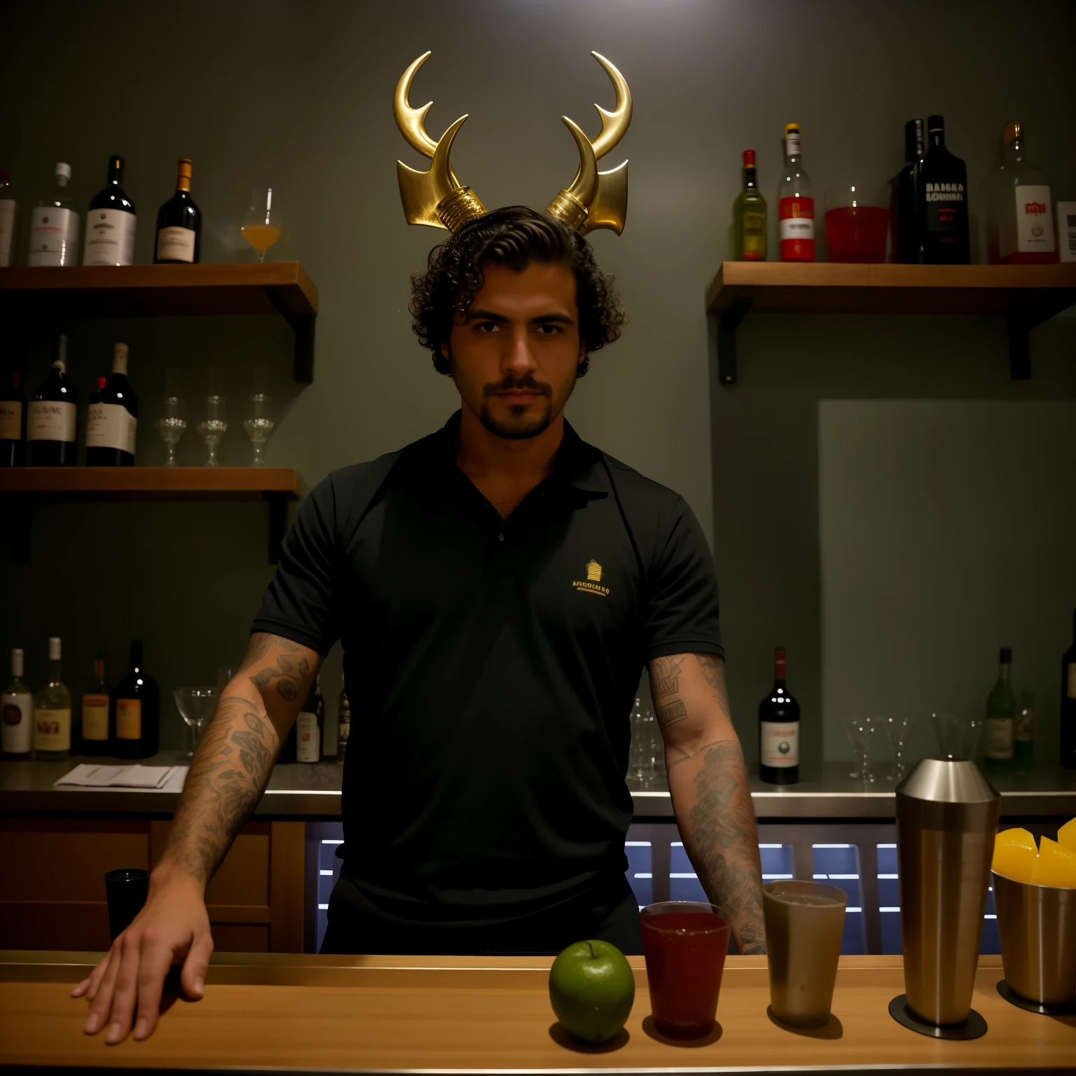 sharp man standing behind a bar, Bartending, Retrato no meio da foto, inspired by Germán Londoño, Directed by: Giorgio Cavallon, Hannibal, Alejandro, Directed by: Mathias Kollros, Directed by: Adam Dario Keel, Foto promocional, Tiro na Canon EOS R 5, Tiro na Canon EOS R5