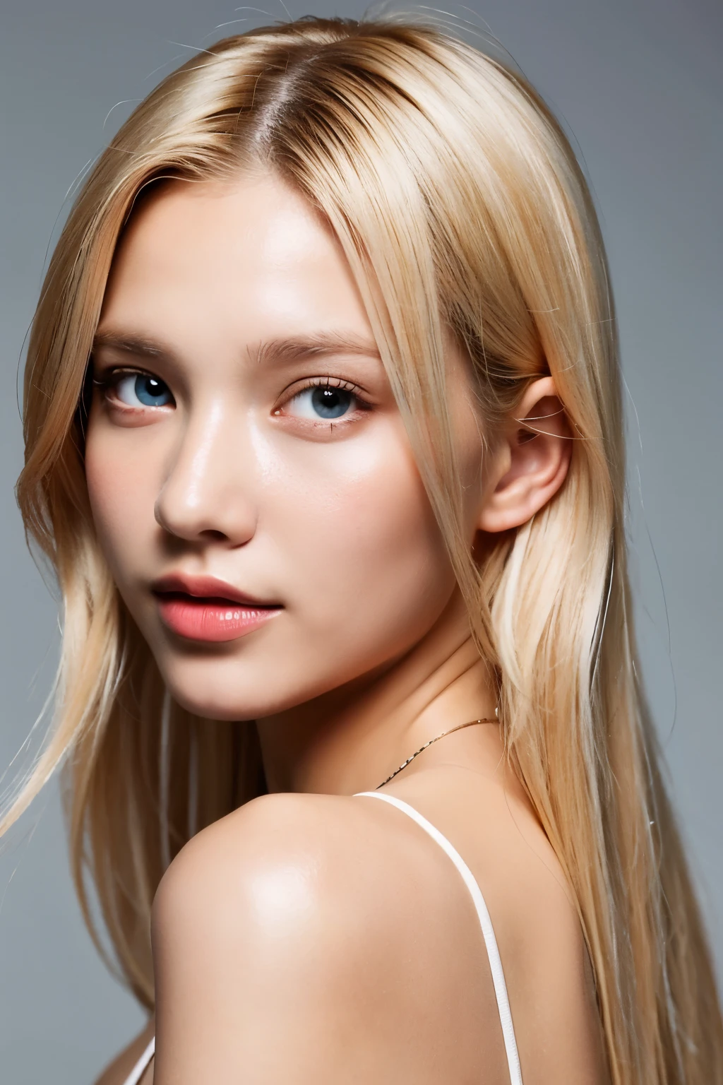 Two-dimensional blonde beauty