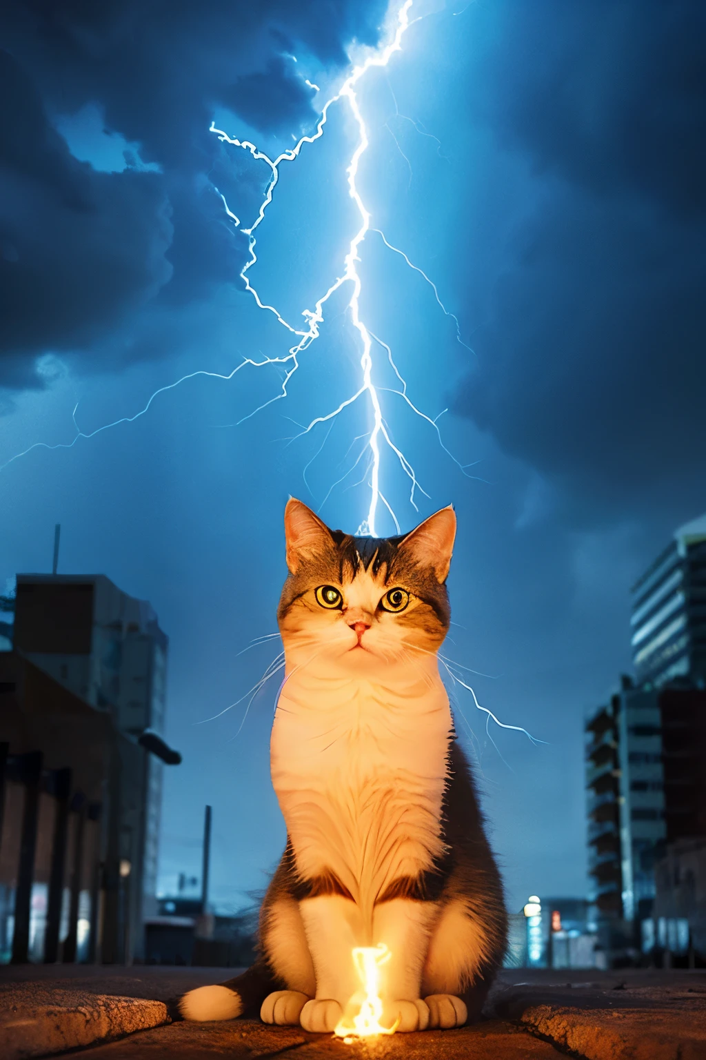 Cat that emits lightning magic