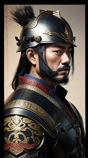 oriental、man in ancient chinese armor、Ancient Chinese man wearing a leather helmet、a simple man、three kingdom、multiple warlords、top-quality、​masterpiece、超A high resolution、(Photorealsitic:1.4)、Game Posters、Clear and beautiful image quality、
