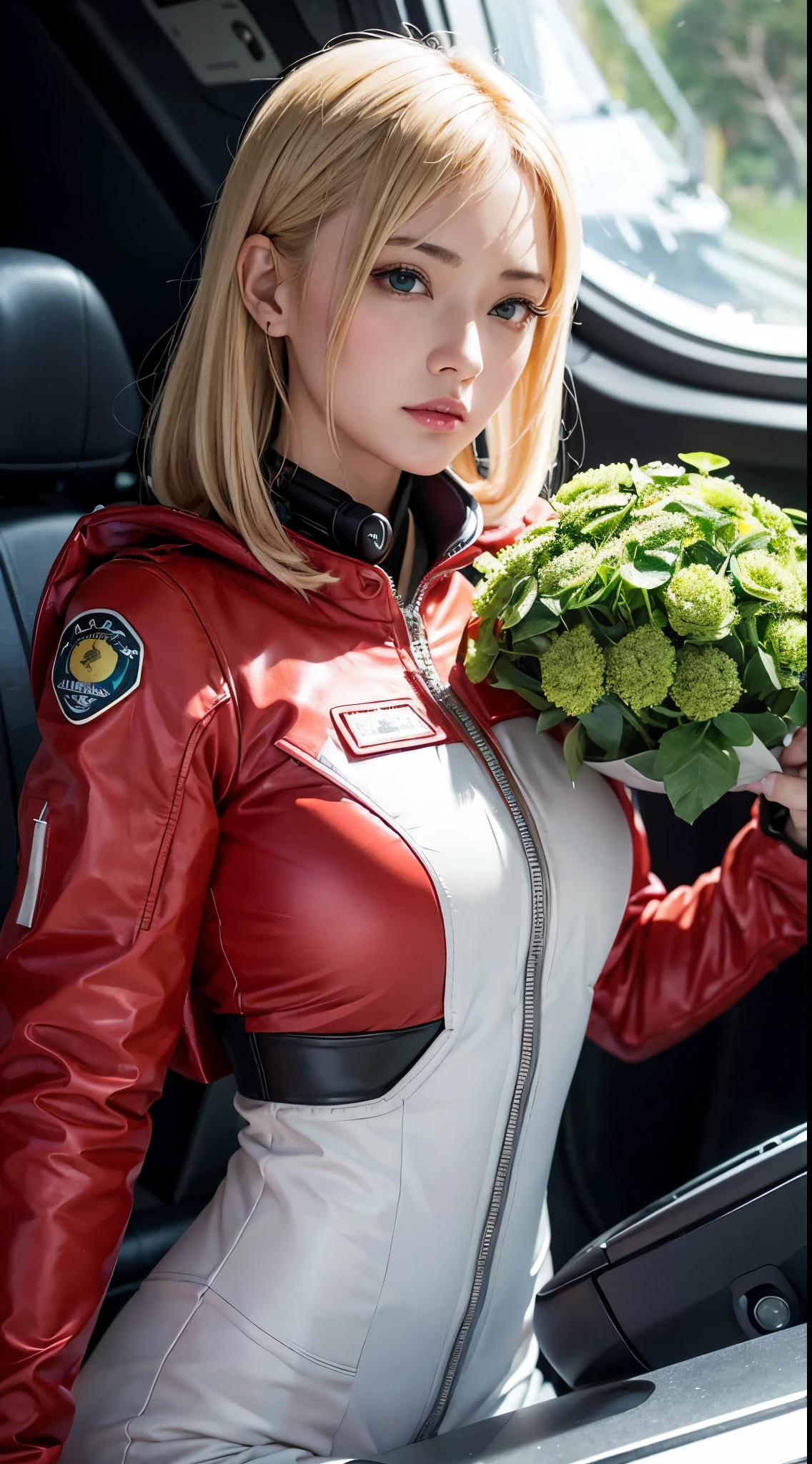 (hyper realstic)、Future Female Pilots、
immensity Beautie high-level image quality hight resolution Realistic Shorthair a blond、 a blondの女性、A MILF、Middle-aged woman、((Big big))、detailed skin textures、超hight resolution、Realistic、Voluptuous body shape、angry looking face、Middle-aged beauty、Beautiful expression、Detailed green ironed fluffy hair、Kamimei、非常に繊細でdetailed skin textures、35A woman piloting a giant space station)、female pilot batlight red lips、((Wear a red flight suit))、(((Alone)))、