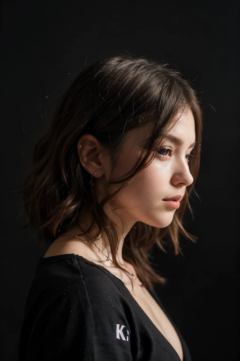 Tiktok profile logo with the letters K W on a black background