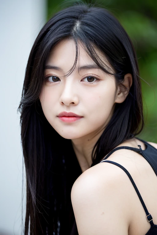 Kim Nahee female white skin and black hair
