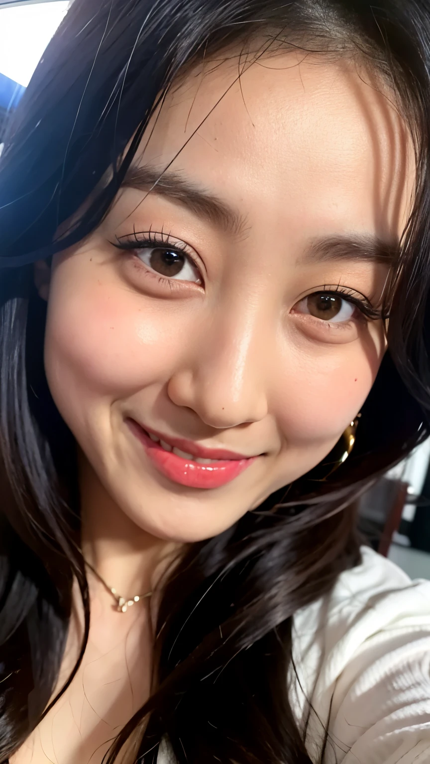 twjihyo, jihyoo, ((masterpiece, best quality)), intricate details, high quality, (photorealistic), (rich:1.4), ultra realistic 8k cg, picture-perfect face, flawless, clean, masterpiece, professional artwork, famous artwork, cinematic lighting, cinematic bloom, perfect face, beautiful face, beautiful eyes, 1girl, korean woman, jihyo from twice, short dark hair, jihyo, kpop idol, smiling