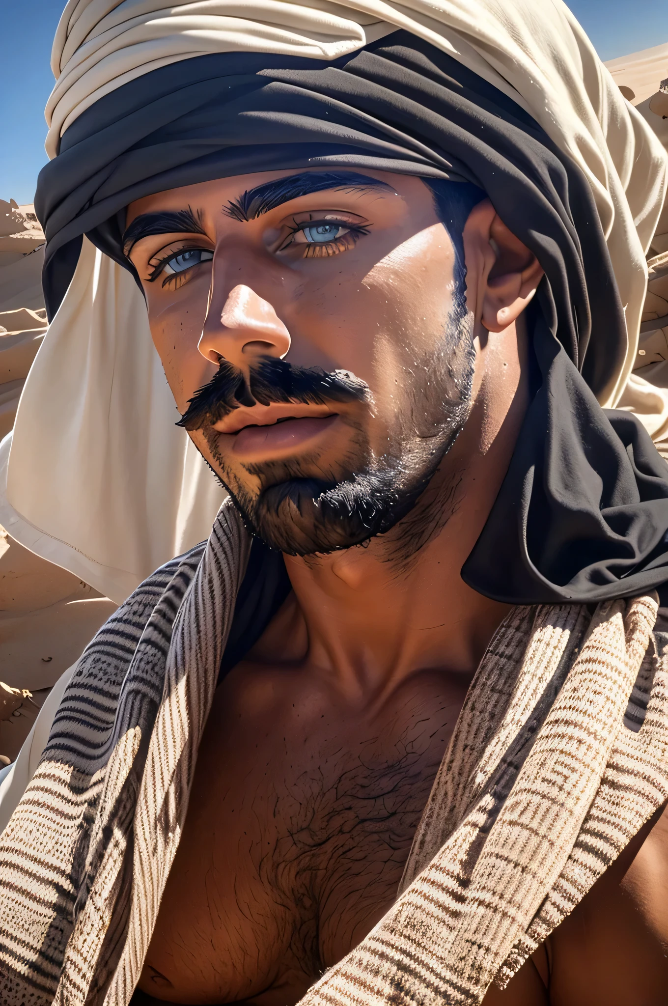 faaris azura, arabic, arab, thobe, keffiyeh, faaris azura, model, turban, desert, UAE, long distance