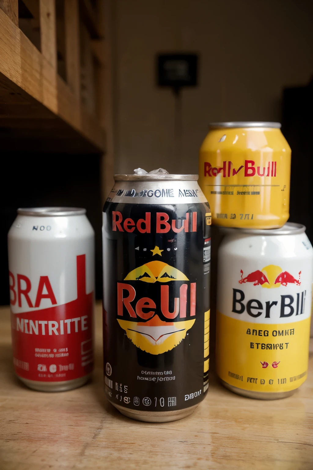 Red bull dose mit einem ? In the middle and lots of fruit on the can