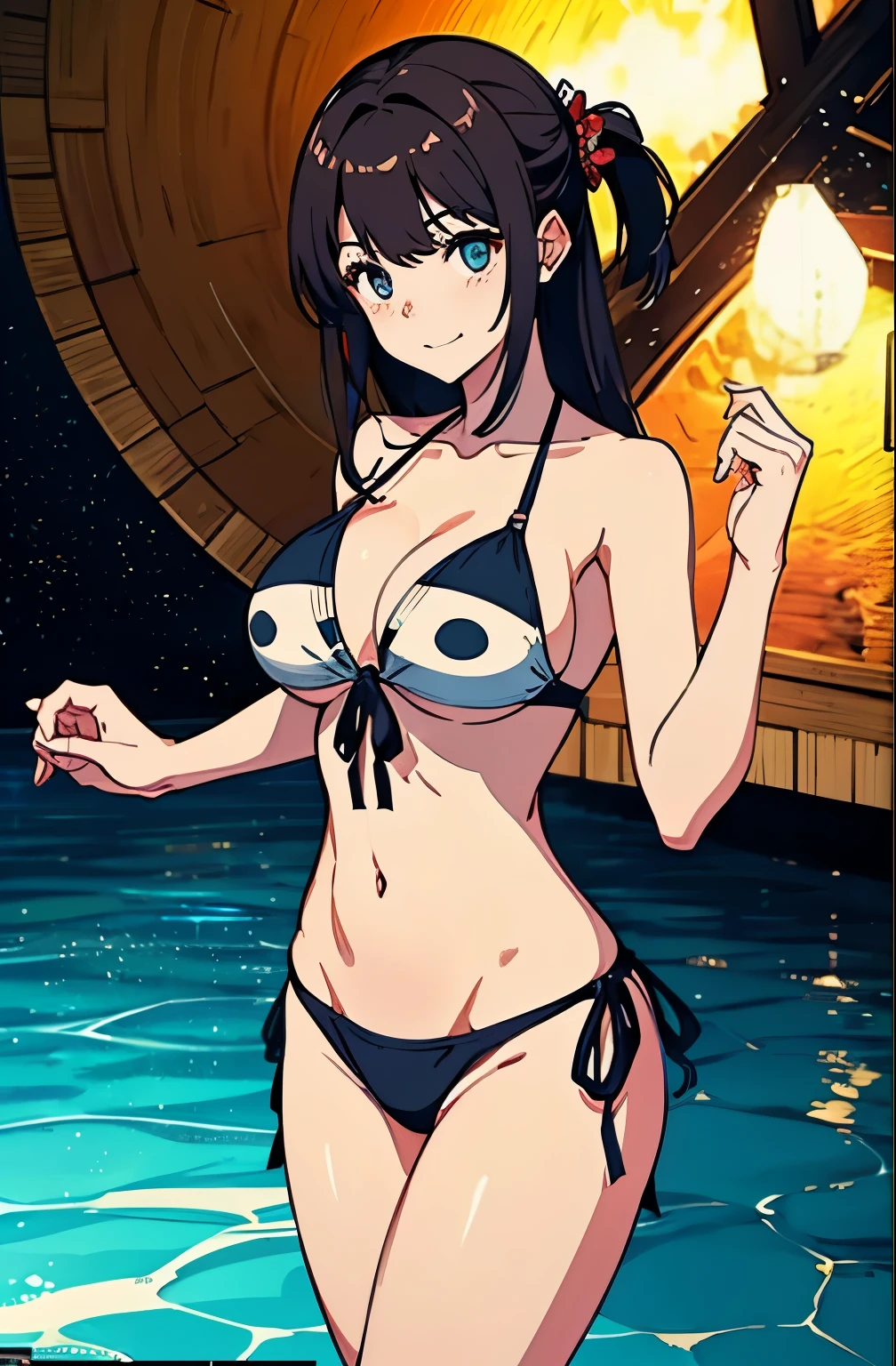 (((​master piece))),(hyper quality::1.5), Hyper Detailed,Perfect drawing,。.。.。.3D,8K Illustration、(((clearface)))、Hi-Res、japanes、1 persons、 Lady、ssmile、Beautiful skins、Lustrous hair、((beautiful proportion))、((Luxury swimwear))、(((Beautiful swimsuit)))、Japan background、nice background、((beatiful backgrounds))、(((Detailed drawing)))、Perfect Beautiful Girl、((Perfect Photo))、((emotional))、((Luxury))、spot light