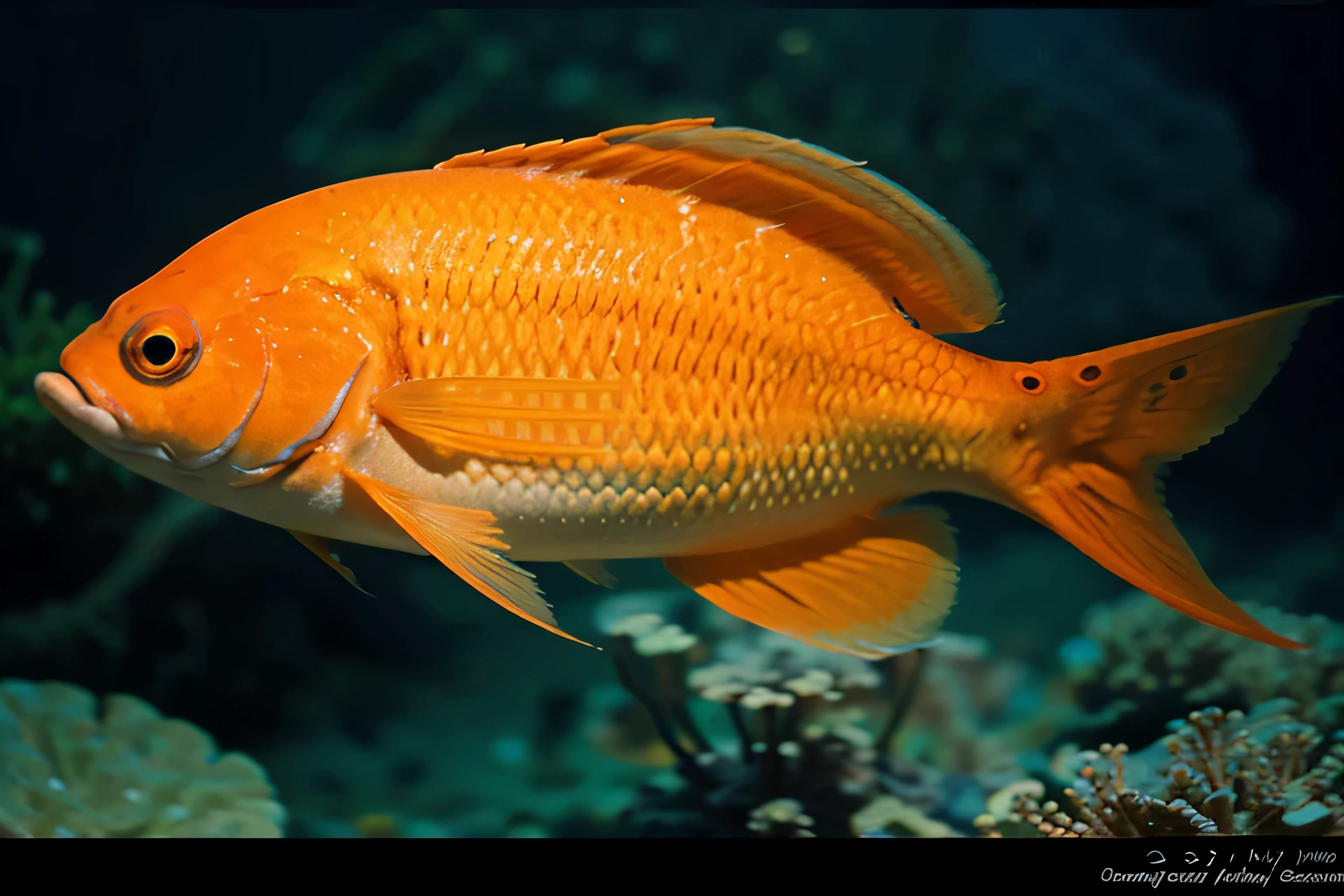 close-up de peixe laranja debaixo d'water
