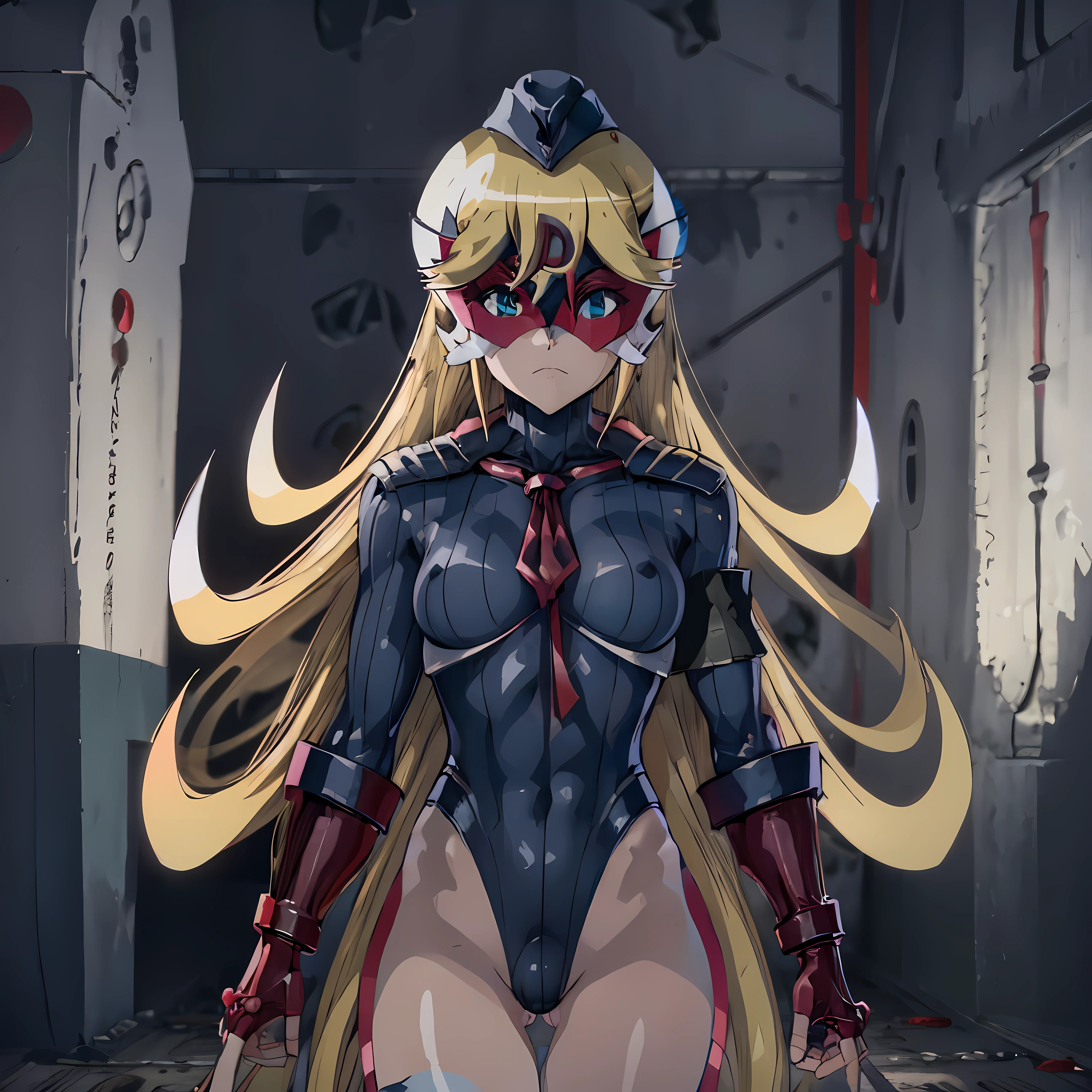 ultra-detail, explicit, Beautiful body, Beautiful Nose, Beautiful character design, Perfect Eyes, perfect face, ultra highres, 10, beautiful legs, Perfect Legs, Good hands, perfect hands, masterpiece, bestquality, high-detail, illustration, Absurd, Street Fighter, doll set, Chadaloo Doll, doll set, youthful, multiple youthful, expressionless, empty eyes, looking at the audience, Red Gloves, Emotionless., black latex, corruption, Mind control, Female Warrior, Full body, Hypnosis, unhappy trance, Full body suit, Rubber bodysuit, obey, perfect female body, extremely glossy latex, Hypnosis, hypnoLora, empty eyes, Mind Control Devices, Poses, brainwash, docile_Pose, slave, headgear, necktie, belt, latex, garter belt, thighhighs, standตัวตรง, stand, stand at attention, walking zombies, Zombie pose, blond hair, Big Hair, long-haired, Blue Eyes, Small breasts, a mask, leopard, Yoru no Yatterman