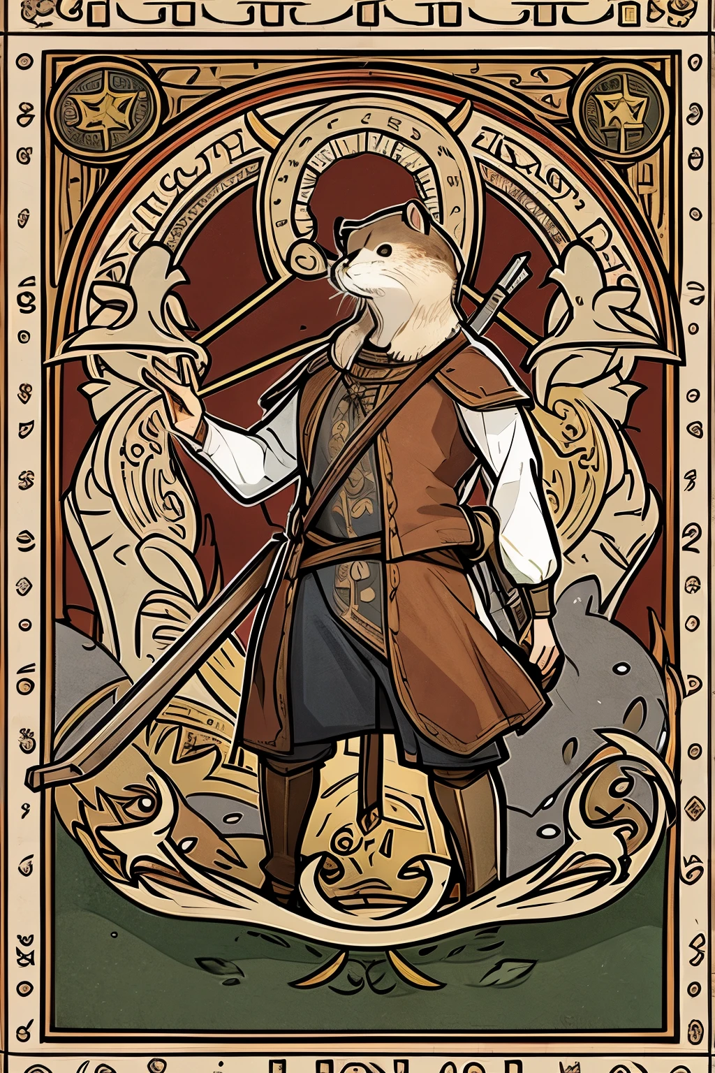 Otter made in medieval style, kingdom come:deliverance