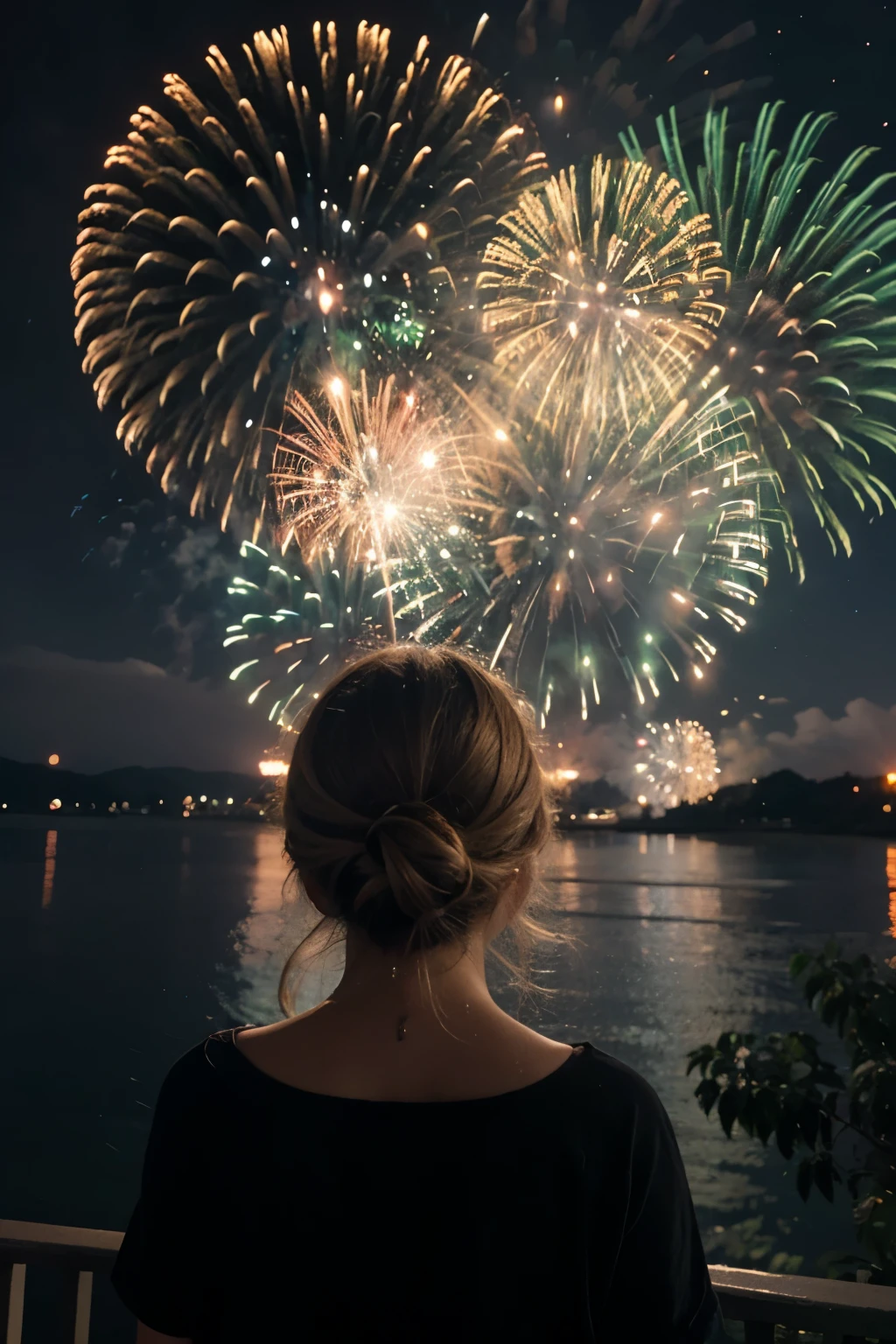 fireworks all around, with the phrase in Portuguese I trust the next chapter because I know the author