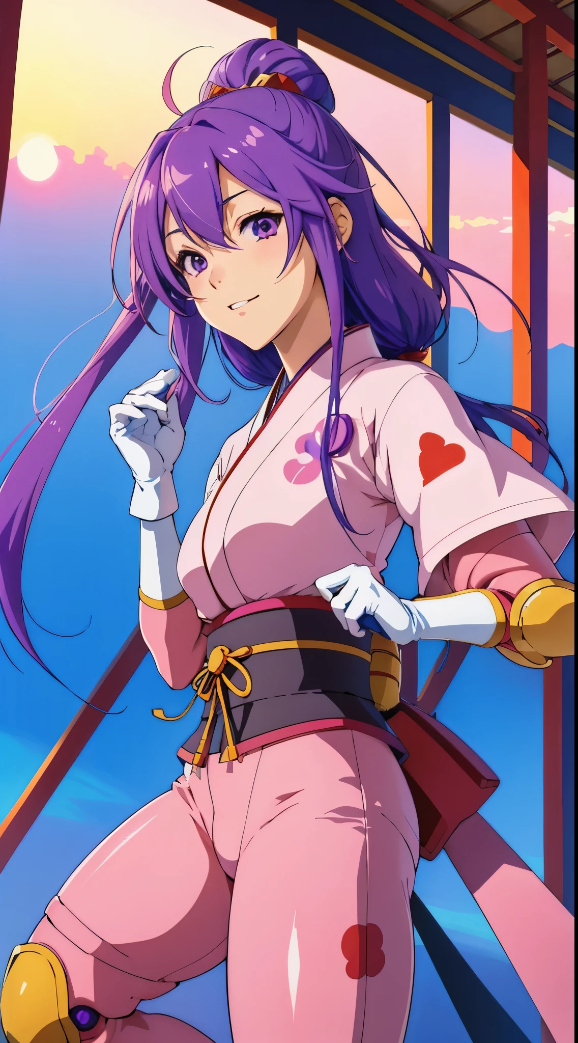 Japanese cartoon girl with long purple hair and pink gloves, Anime manga robot!! Japanese cartoon Girl, Kitagawa Marin fan art, (Japanese cartoon Girl), Japanese cartoon Moe Art Style, Japanese cartoon Style, Japanese cartoon Best Girl, Japanese cartoon !!!!!!!!!!!!!!!, zerochan art, Japanese cartoon Girl, Cute Japanese cartoon Manga Style, Japanese cartoon Art Style, Cute Japanese cartoon Girl [Guess it&#39;s not Ke], cross kick, Idol singer, blue-sky, the sunset