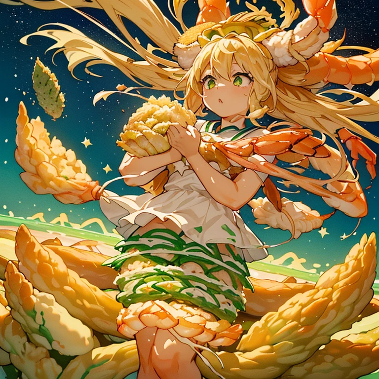The egg butter girl who serves egg meat flies、Amazing dynamism、Amazing Angle、Violent buoyant sandstorm、((surround each other&#39;vegetable eggs))((((Lots of friendly raw eggs floating and chasing each other.))))