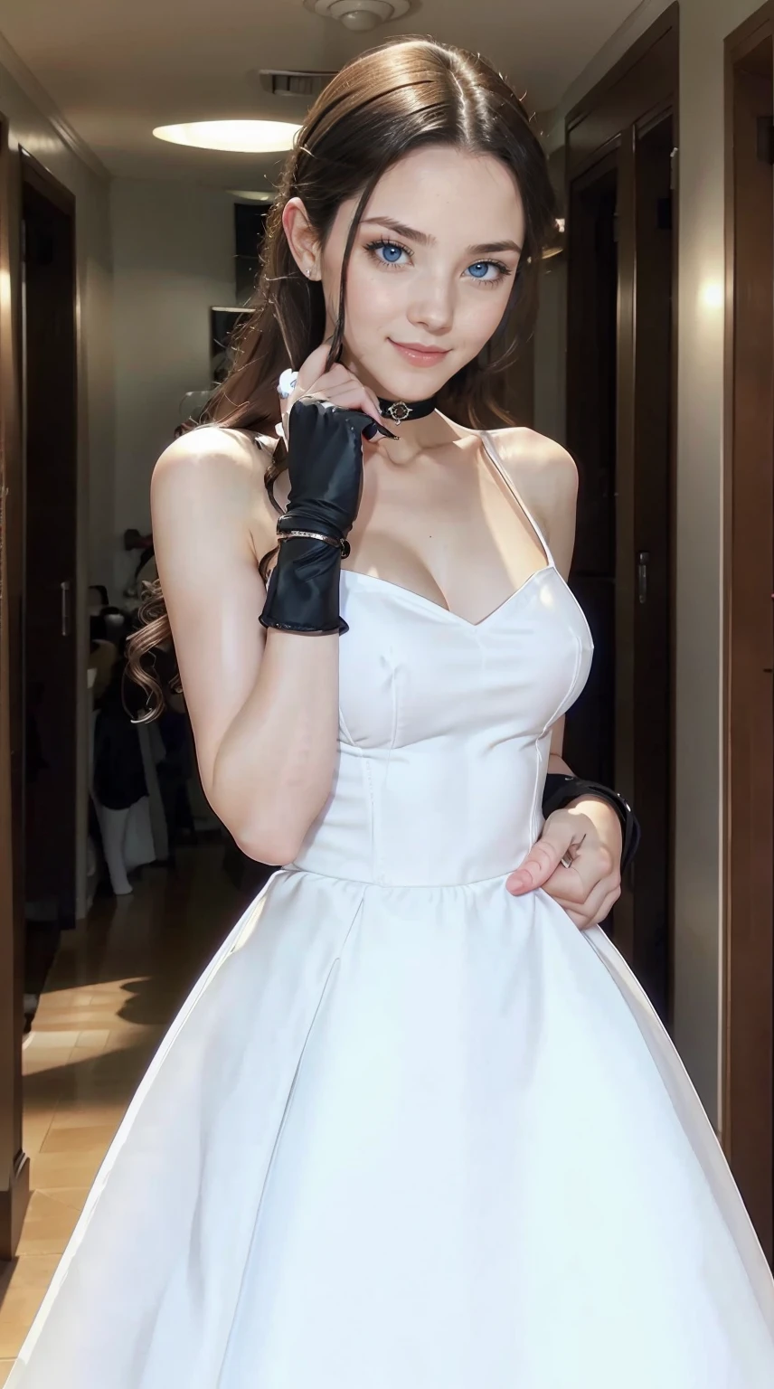 (photo realistic:1.55), <lora:reia02:1>, masterpiece, best quality, detailed, blurry, depth_of_field, blurry_background, blurry_foreground, 1girl, gloves, white_gloves, dress, motion_blur, photo_\(medium\), solo, white_dress