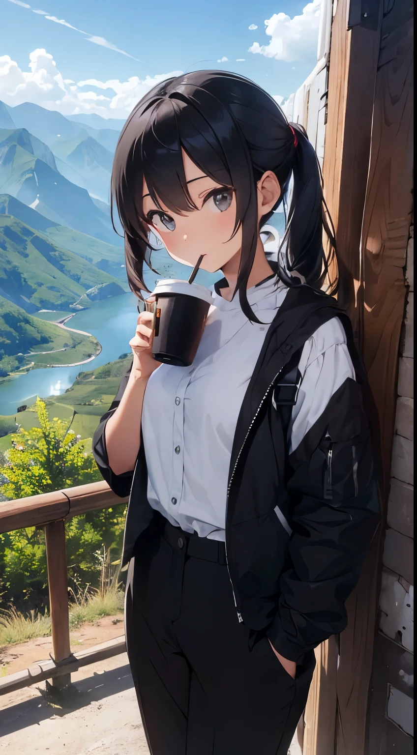 top-quality、masterpiece、超A high resolution、(Photorealsitic:1.4)、One girl yawning in the park、Panting face、A dark-haired、Dramatic Lighting、full body Esbian、maikurobikini、huge-breasted、in bad、a park、Pubic hair shows through、all-fours、blushed face、Functional、Nasty