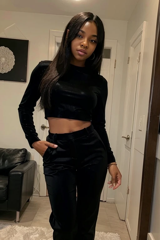 Black ager Velvet pants Sexy