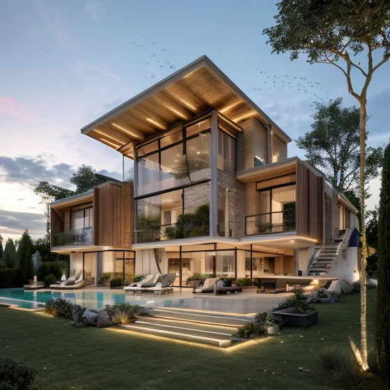 luxury villa, morden style
