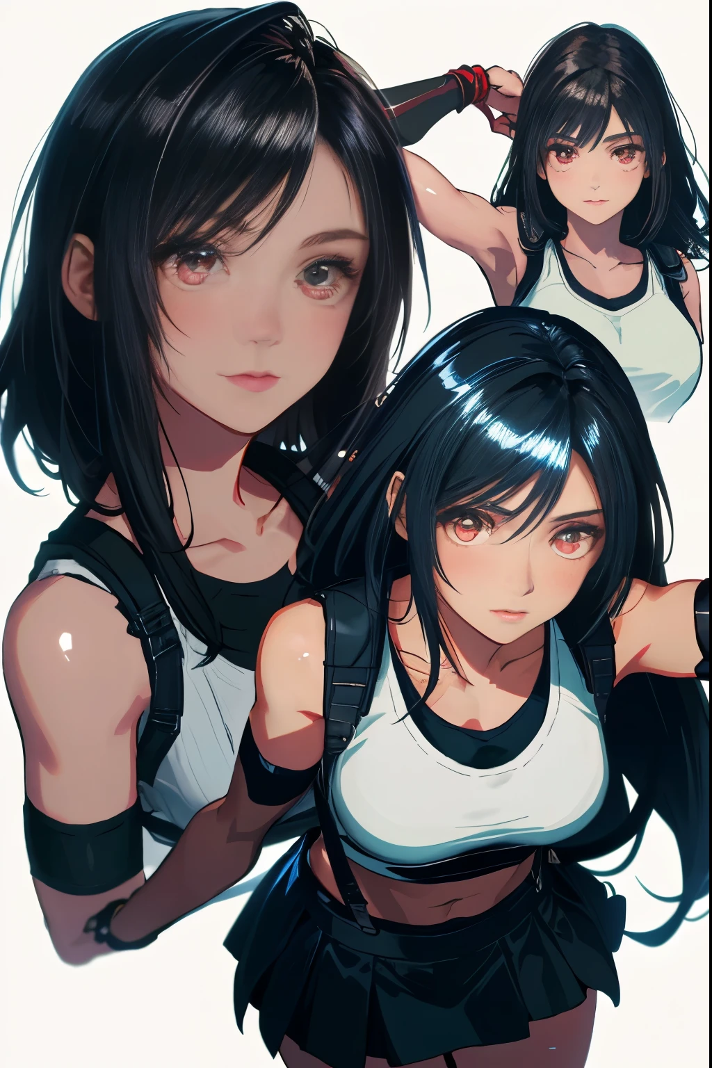 [attractive female, lips, eyes, hair, necklace, shoulders, background environment:style of (ashley wood:1.0):0.3]