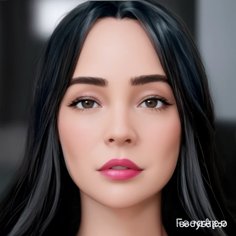 41-year-old woman with well-defined features, olhos pretos, cabelos pretos e lisos