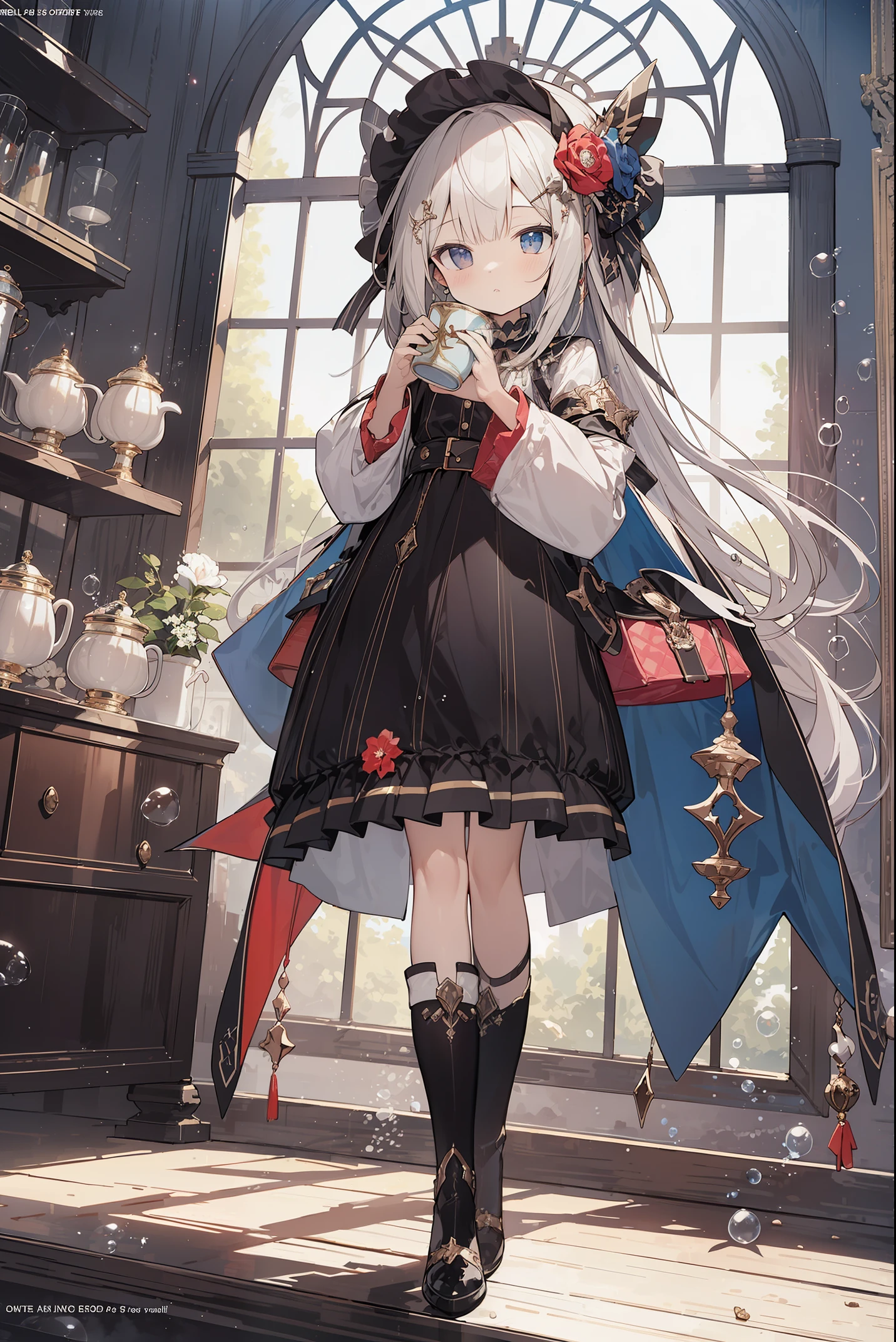 absurd, absolute resolution, incredibly absurd, super high quality, super detailed, official art, unity 8k wall, masterpiece
BREAK
Subject: God
Subtitle: particulate fluorescent bubbles, guy, cute, God's tea party