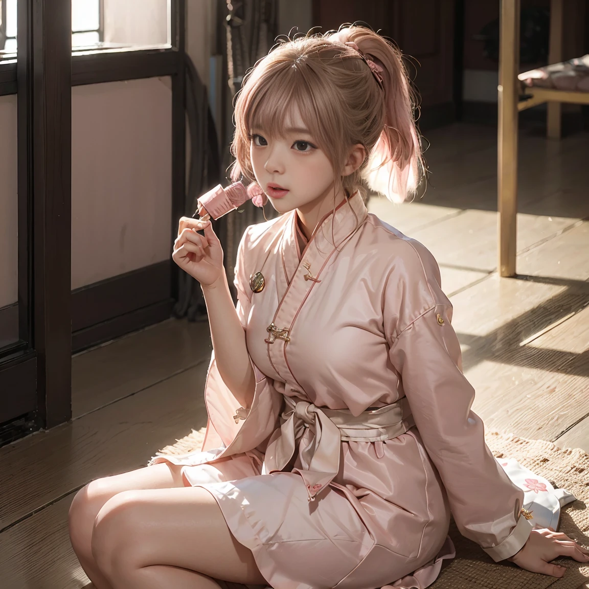 ((quality, 8K, tmasterpiece: 1.3)), Focus sharp: 1.2, Perfect style, cleanness, (((展开你's腿, Sit down,knee bend)))), (with her mouth open: 1.5), (closing her eyes: 0.88), 迷人's女性身体, 美丽's, 美丽's, 世界上最著名'ikini beauty))) a constriction of the waist, 漂亮's腿, 绷紧's皮肤, 非常详细's脸部和皮肤纹理, 细致's眼睛, 二重まぶた, pale cheeks, 健康's皮肤, (ponytail blonde), ('s), (凌乱's衣服和头发: 1.2)), (优雅's空姐制服: 1.2), (巨大's), (naturey, naturey劈裂), (在一个极其拥挤's电影院里)), ((blush suddenly: 1.8)),