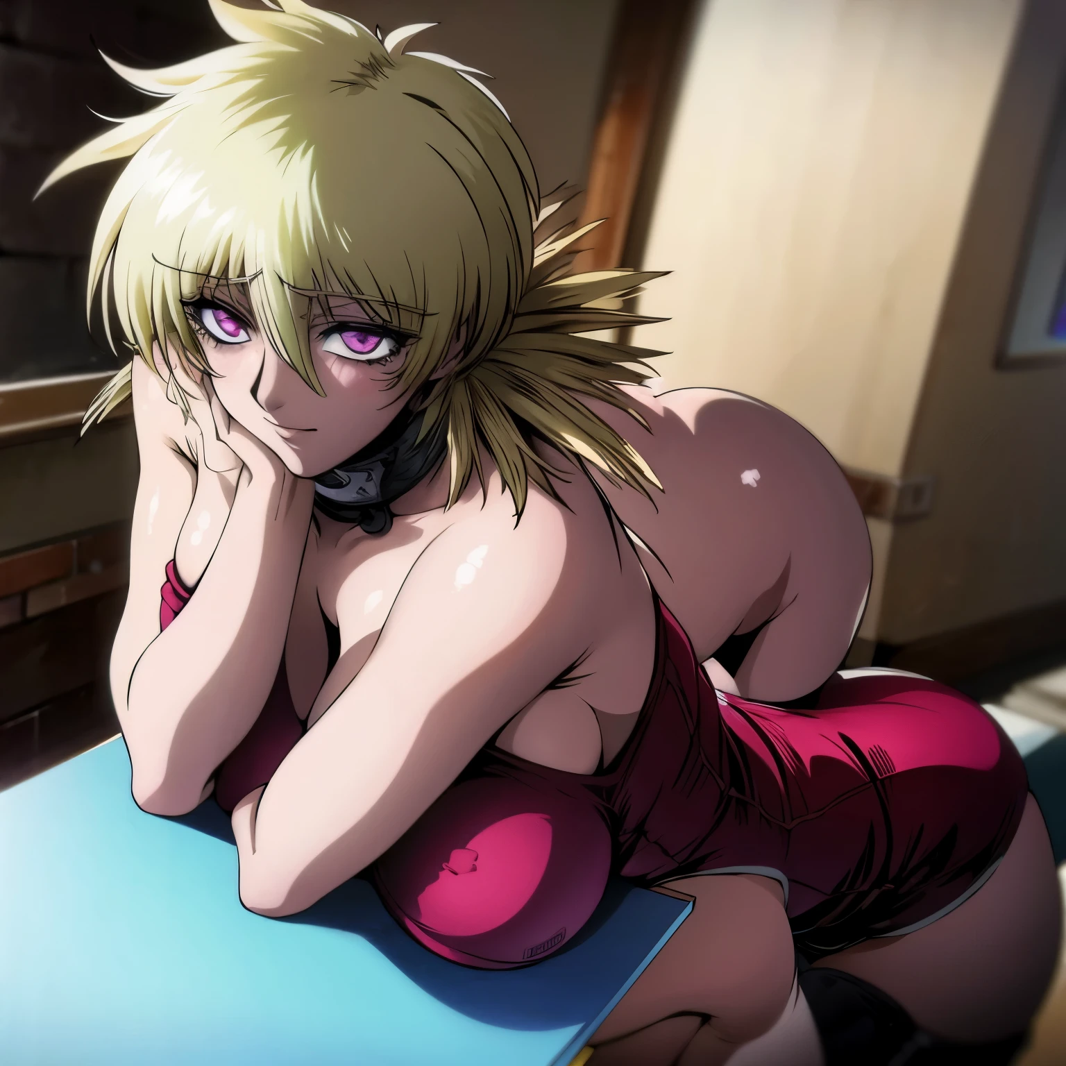 Seras victoria, laying down on table, hellsing ultimate, sex, ass, anal, anal sex, oragsm, door open