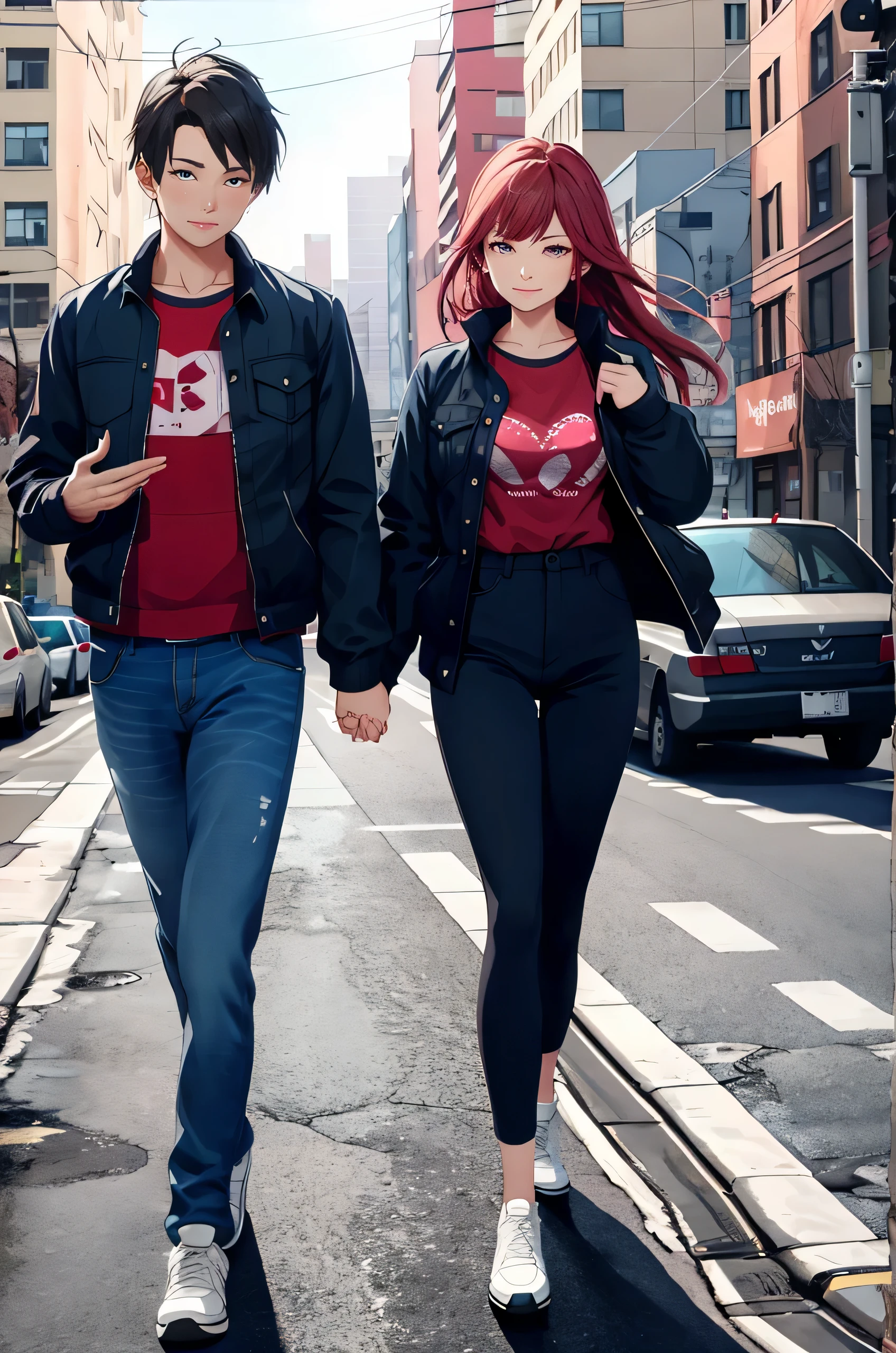 Valentine&#39;s Day for women, When you feel love in the air [full-body shot], [realistic skin], [35mm lens, He is famous for his street photography and close-ups] -Unreal Engine 5. 16k
