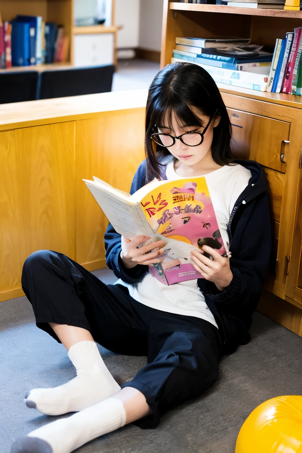 dog and cat reading manga