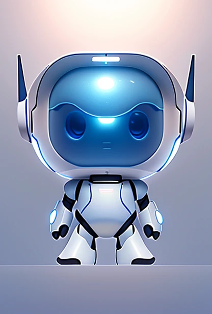 (extremely detailed CG Unity 8k wallpaper, masterpiece, best quality, super detailed), (best lighting, best shadow, extremely delicate and beautiful), white body, a cartoon robot, blue shoulders, blue headphones, with a large head and two pointed ears, glowing spacesuit, cute humanoid robot, spacesuit with small LED light, sci-fi spacesuit, astronaut standing look, futuristic astronaut, spacesuit with modern helmet, sci-fi suit, friendly humanoid cyberrobot, Futuristic spacesuit, spacesuit, cute robot, interstellar spacesuit, spacesuit, as a full-body Funko Pop! Baymax from Big Hero 6, in Baymax's style, as a funko pop! , Crisp 8 K Line Art, Baymax, Line Art Behance HD, Clean Line Art, Clean Line Art, Robot Design, Concept Robot, Detailed Humanoid, White Robot with Blue Eyes and a Pair of Headphones, Body White, Dark Blue Glass Texture Face Mask