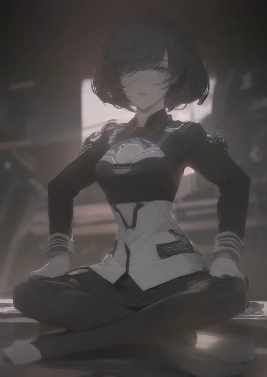 ((La mejor calidad)), ((obra maestra)), (muy detallado:1.3), ...............................................................................................................................................3D, Beautiful (cyberpunk:1.3) Mujer hacker, peinado corto,pelo corto, Volver al visor, cabello grueso, Terminal de ordenador operativo, Pantalla montada en la cabeza, computer server, Pantalla LCD, fiber optic cable, Logotipo de la empresa, HDR (High Dymanic Range), Trazado de rayos, NVIDIA RTX, Super resolution, Irreal 5, Subsoil Scatter, Textura PBR, Post-procesamiento, Anisotropic filtering, profundidad de campo, maximum sharpness and sharpness, Texturas multicapa, Albedo y Highlight Maps, Sombreado de superficies, Accurate simulation of light-material interactions, proporciones perfectas, Renderizado de octanaje, duotone lighting, ISO bajo, balance de blancos, Regla de los tercios, amplia apertura, 8K RAW, efficient sub-pixels, sub-pixel convolution, glow particles, dynamic  pose