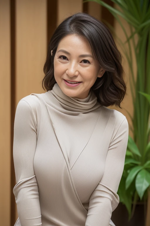 Best Quality, hight resolution, Hires, Skin definition, Detailed skin, Detailed eyes, Detailed face, 4K, 日本人A MILF, ((独奏)), (((70 years old))), (Wrinkles at the corners of the eyes:1.5), (nasolabial folds:1.5), A MILF, glamor, A sexy, Chromo-white skin, ((Wavy Longhair)), Looking at Viewer,(((Aging skin:1.5))), ((loose muscles:1.5)), (((A slender))), (((Very large breasts:1.28))), ((Saggy udder)), (Saggy buttocks), ((Japanese Models)), 4K, (photoRealistic:1.5), Realistic, nffsw, Beautiful, Bimbo, Perfect makeup, eye make up:1.5, small diamond necklace, piercings, ((Black leather bodysuit, long boots)), ssmile, Public places,Full body photo,