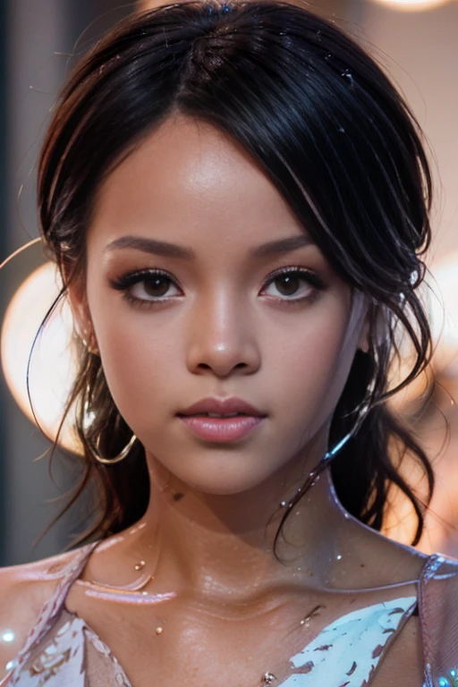 Sweet expression, (8k, RAW photo, photorealistic:1.25) ,( lip gloss, eyelashes, glossy face, shiny skin, best quality, super high resolution , depth of field, chromatic aberration, caustics, wide light, natural shadows, sexy model) looking at viewer with serenity and goddess-like bliss, full body, big breasts,