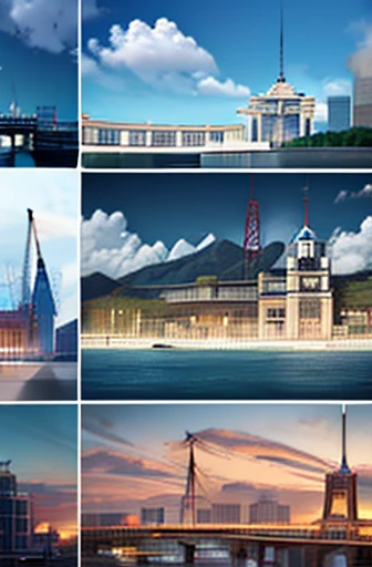 architectural cranes are silhouetted against a blue sky and mountains, architectural, 2 D CG, cranes, architectural site, architectural가, flat Illustration, architectural yard, crane, ilustration, under architectural, civil engineer, constructivist, infra, Background with, vector, Renders, digital Renders, WorkSafe. Illustration, random Background with scene, architectural가ural Illustration