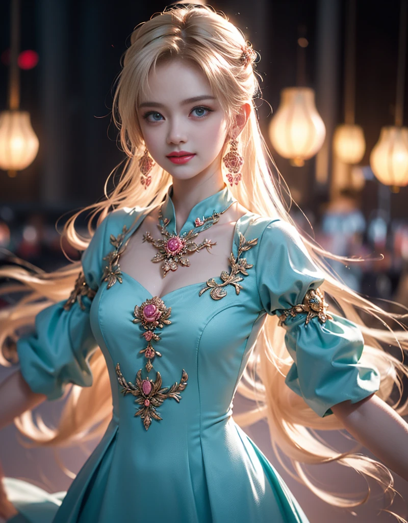 tmasterpiece,Highest image quality,super detailing,Best quality ,Extremely Delicately Beautiful, Very meticulous,Best quality, offcial art, extremely detaild的 CG unified 8k wallpapers, portrait photo of, 最The beautiful样子,blond hair blue eyes,Radiant skin and radiant eyes, pretty skin,(Detailed lighting:1.2), (Beautiful and detailed light:1.3), deep understanding, The beautiful裸色, iintricate, digitial painting, smooth private parts, Focus sharp, The end of the world, Epic reality,looking at the camera in, (HighDynamicRange:1.4),facing at the camera, (pastel colour:1.4), The beautiful大胸,The end of the world的, giving up, com cores neutras, natta, Screen space refraction, (Complicated details, ultra - detailed:1.3), art stations, Cinema lenses, vignet, the complex background, buliding,Enchanted smile,face flushed,the shy,detailed back ground,(Various colors of dream catcher earrings missing color,white colors,in pink,purpleish color,red colour,blue colors,orange colors,green color,cyan colors,,),sexy and sultry,(The kinky is exposed,Camel toes,Sort out your darkness, Bushy hair,),The sexiest look,Peach Milk Tea Smooth Velvet Versailles Dress,Accurate depiction,The kinky is exposed的,The beautiful,no baffle,
