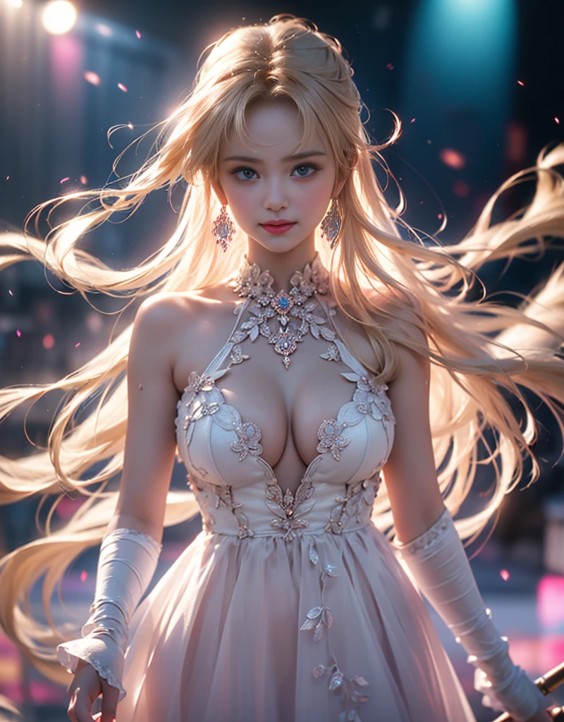 tmasterpiece,Highest image quality,super detailing,Best quality ,Extremely Delicately Beautiful, Very meticulous,Best quality, offcial art, extremely detaild的 CG unified 8k wallpapers, portrait photo of, The most beautiful look,blond hair blue eyes,Radiant skin and radiant eyes, pretty skin,(Detailed lighting:1.2), (Beautiful and detailed light:1.3), deep understanding, beautiful nude color, iintricate, digitial painting, smooth private parts, Focus sharp, The end of the world, Epic reality,looking at the camera in, (HighDynamicRange:1.4),facing at the camera, (pastel colour:1.4), Beautiful big breasts,The end of the world的, giving up, com cores neutras, natta, Screen space refraction, (Complicated details, ultra - detailed:1.3), art stations, Cinema lenses, vignet, the complex background, buliding,Enchanted smile,face flushed,the shy,detailed back ground,(Various colors of dream catcher earrings missing color,black in color,in pink,purpleish color,red colour,blue colors,orange colors,green color,cyan colors,white colors,),sexy and sultry,(The kinky is exposed,Camel toes,Sort out your darkness, Bushy hair,),The sexiest look,Peach Milk Tea Smooth Velvet Versailles Dress,Accurate depiction,