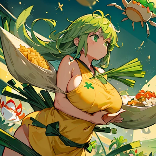 Lemon buttercock flies to serve steak、Amazing dynamism、Amazing Angle、A sandstorm covered in violent flesh hugs、((surround each other'Sauteed vegetables))((((A lot of obis floating and chasing each other in a friendly atmosphere.))))