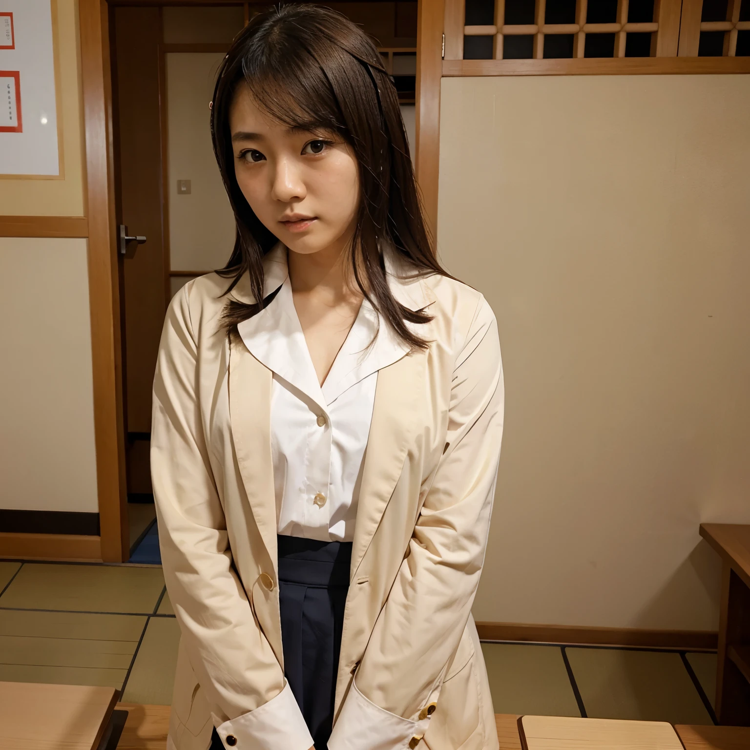 Japanese girl with malay school uniform