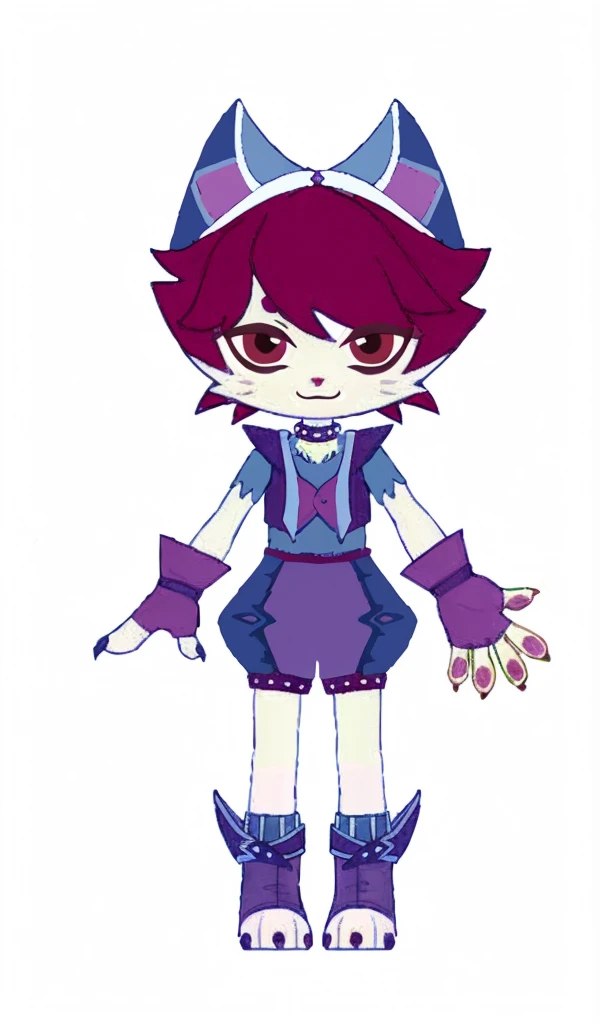 Purple hair and purple shoes pictures, full body adoptable, Available roles, Sora is a cat, full robot!! cat woman, anime cat , anthropomorphic female cat, Very suitable for adoption, anthro cat, short full body portrait!, an anthro cat, cat woman, beast in fashionable clothes