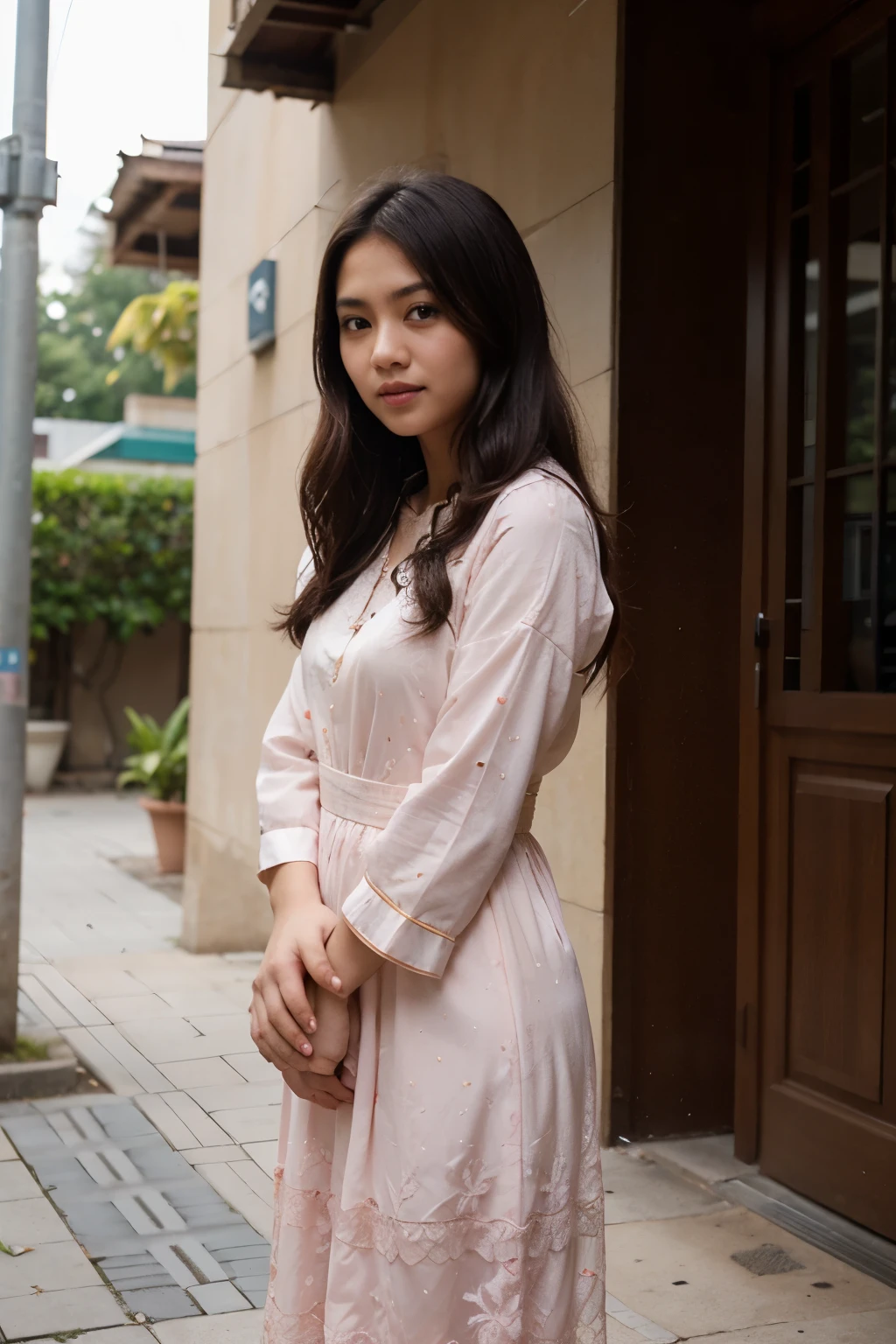 Malay girl with baju kurung