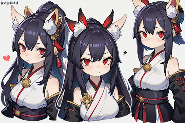a close up of a person in a dress with different hairs, onmyoji detailed art, cushart krenz, anime Character design, onmyoji, anime concept art, cushart kenz, pretty anime Character design, anime character reference sheet, [ Character design ], ayaka genshin impact, cushart krenz key art feminine, cushart