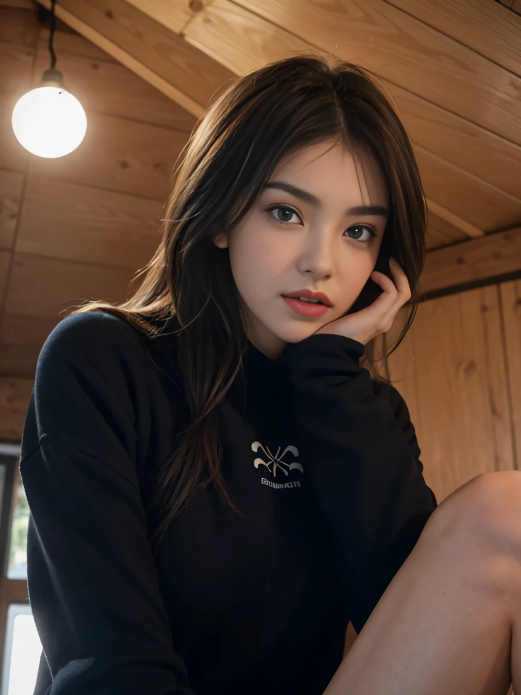 schwarzes Haar, Madison Beer, Nicola Cavanis, 8K, Top quality, Komplizierte Details, Ultra-Details, ultra high resolution, Meisterwerk, Nahaufnahme, (full entire body: 1.1), Schlank, smil, (Schminke: 0.4), (Flauschige blaue Augen: 1.21), blue Eyeull body)), 1girls, nur, 女の子1人, full entire body, ((full entire body)), Nahaufnahme, , ((hoch)), (((fit body))), (((Schlankes Gesicht))), Scharfes Gesicht, Scharfes, augenloses Haar, Lange Haare)) , (detailliertes Gesicht), Scharfes Gesicht, kleine Lippen, standing, ski suit, (comfy clothes), (comfy clothes)), (((comfy clothes))) detailliertes Gesicht, Detaillierte Brust, , large chest, detail, , Beautiful girl with accentuated slender abs: 1.4, Sixpack Bauchmuskeln: 1.4, Bust Botox, big, Perfect Body, Detail Bein, (((schwarzes Haar))), ((schwarzes Haar)), (schwarzes Haar), indoor ski hut, (indoor ski hut), ((indoor ski hut)), (((indoor ski hut))), hot chocolate