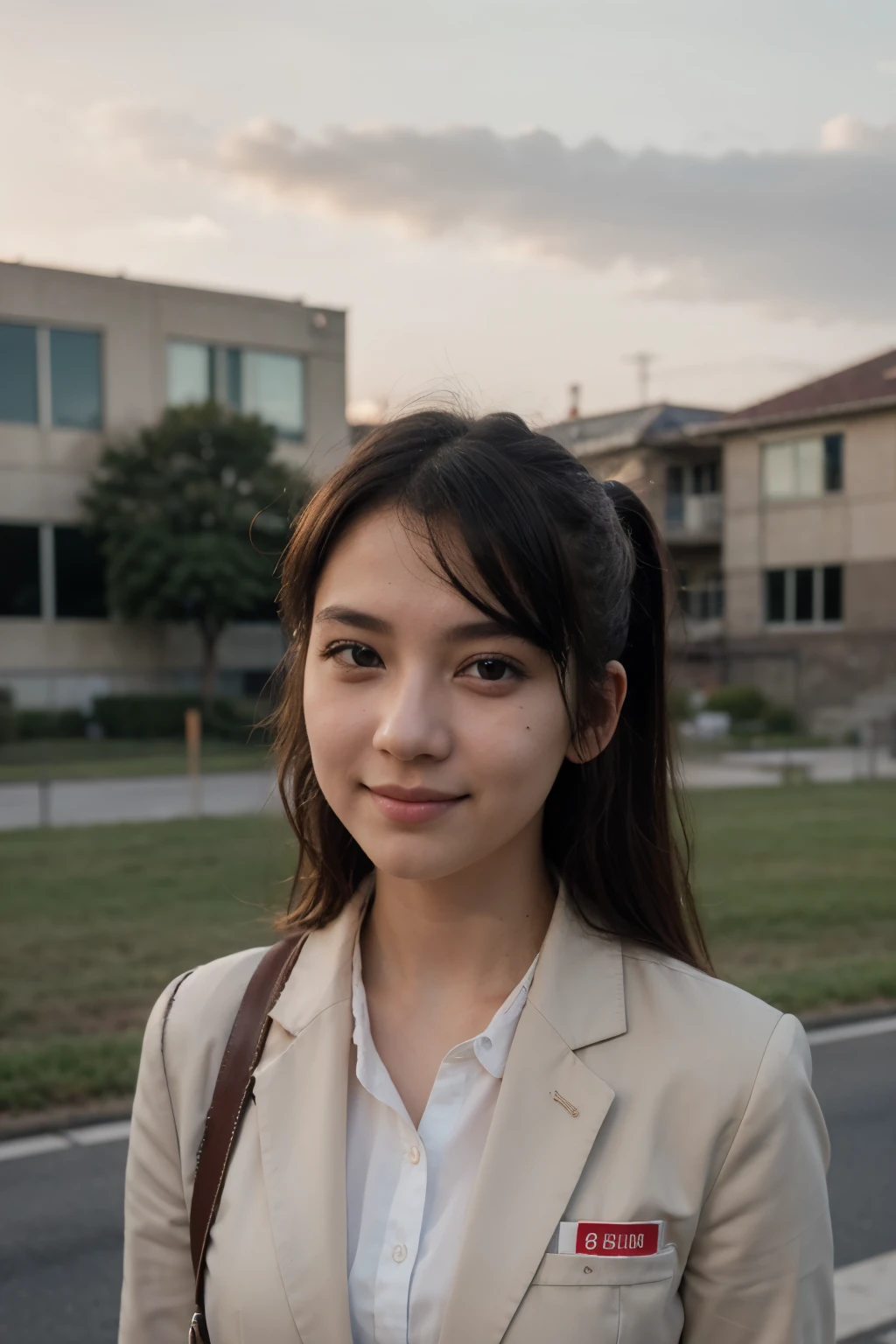 Perbandingan dan perbezaan hasil dari BING dan SEAART....menggunakan prompt yg sama..
(top-quality,8K picture quality,masterpiece:1.3),(A high resolution,Photorealsitic:1.4,Raw photography),(ultra-detailliert,Caustics,Detailed background),(Ultra-realistic capture,Beautifully detailed skin,perfect anatomia),at the sunset,Sunset sky,school buildings,school ground,18year old ,Kawaii,Single eyelid,Black hair short messy ,School Blazer Uniform,Looking at the camera,A smile,Bust-up shot,natural soft light