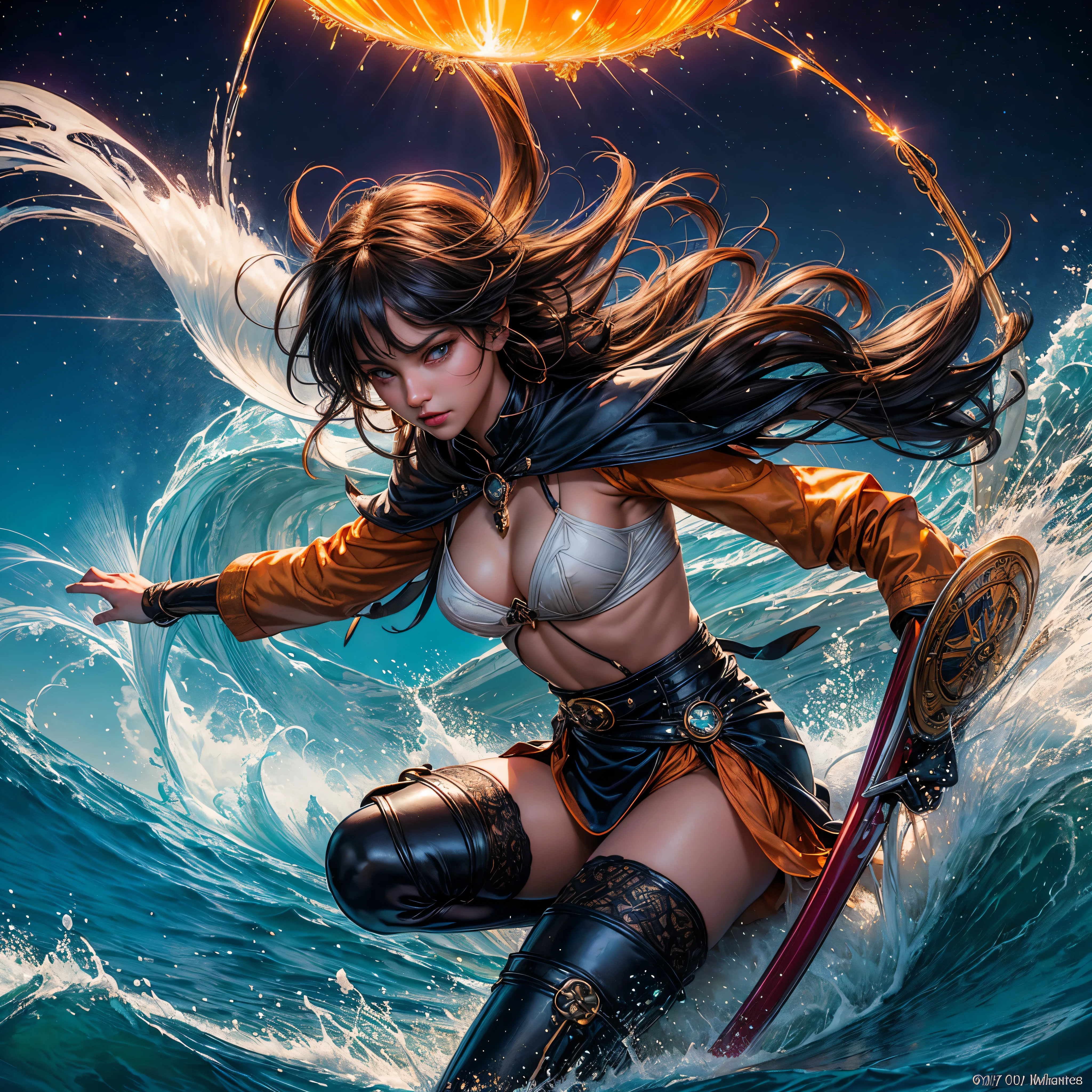 spacious stunning nebula vibrant hues ethereal interstellar sparks curiosity birth evolution stars Sun SunShine sunset ultra sunrise Cinematic sunlight UnrealEngine5 Ultra Masterpiece Beach deep path Equirectangular_360 Queen mounted_Surfboard mounted_wave_torus oasis sailing_surfboarding wave_fluent Ocean waves Sea storm Goddess beholder sundrop "Niagara Falls" contre-jours paddle_board "Heavy Metal" Devastating Will-o'-the-wisp iota pixie sprite "luis Royo" dazzling ride_surfing_wave_on-surfboard Cosplay riders_flow Admiral Pilots jacket cow-boy flag Earth tsunami ultra_high-def ultra_Photo-realistic optimal ultra_high-quality opengl-shaders ultra_high-details accurate reflex ultra_high-res perfection volumetric lightning improved Octane_rendues UHD XT3 DSLR HDR 3dcg analogiques extatiques symmetrical ((athletic Diva african body tanmed skin dreads bangs suave cheekbones effects embarrassed glushes dark saphirs gorgeous ultra saturate (Bright epic eyes, Bright epic eyes) black pupils brown iris lazulis turquoises open mouth teeth obvious smiles choke Floating Jacket Eccentric Cape Levitating Shoulders-Off Shirt Lace Clavicles White Papillotes embroidered reveal micro leathers breasts satin livid yellow orange corsait thick felt skirts matching bristles ample swinging spinels navel waist belt revealing heart padlock silver agate pubis scarlet pubis-hairy indigo bristles protrusions silk Snap-lock tin gold garters thighs legs boots)) 🎈🍦🍹❤🔆🕡(😘👩🎀👗⚜👒🥿👡🩲💅)🎪🎢🎡🎠 gothic onyx rubis summon milkweed floraison invoque viceroy magic incandescente creature CGSCOSITY butterfly Cristallines Monarch wings flash blow glow opale straight chrome flat lava bands population outfits armor heavy Tourmaline glyphe plasma "Niagara Falls" sailing_ship hearth glass mirror monster Fire Blast Flame luminescence graduate backlight Chef-D' tattoo Bruce_Weber sex girl naked nsfw varied multi etc. --s 1000 --c 20 --q 20 --chaos 100
