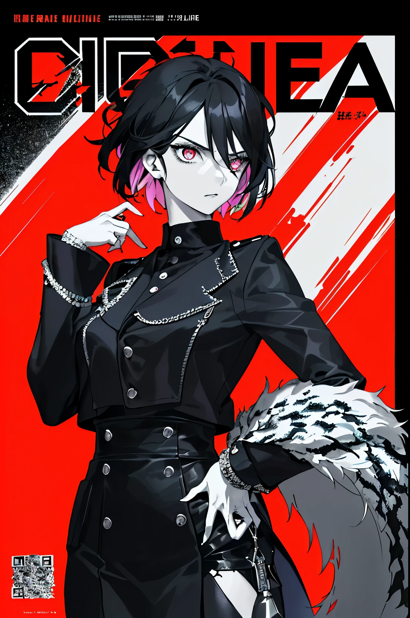 ((((dramatic))), (((gritty))), (((intense))) film poster featuring a young woman as the central character. She stands confidently in the center of the poster, wearing a stylish and edgy outfit, with a determined expression on her face. The background is dark and gritty, with a sense of danger and intensity. The text is bold and attention-grabbing, with a catchy tagline that adds to the overall feeling of drama and excitement. The color palette is mainly dark with splashes of vibrant colors, giving the poster a dynamic and visually striking appearance,tachi-e
(magazine:1.3), (cover-style:1.3), fashionable, woman, vibrant, outfit, posing, front, colorful, dynamic, background, elements, confident, expression, holding, statement, accessory, majestic, coiled, around, touch, scene, text, cover, bold, attention-grabbing, title, stylish, font, catchy, headline, larger, striking, modern, trendy, focus, fashion,