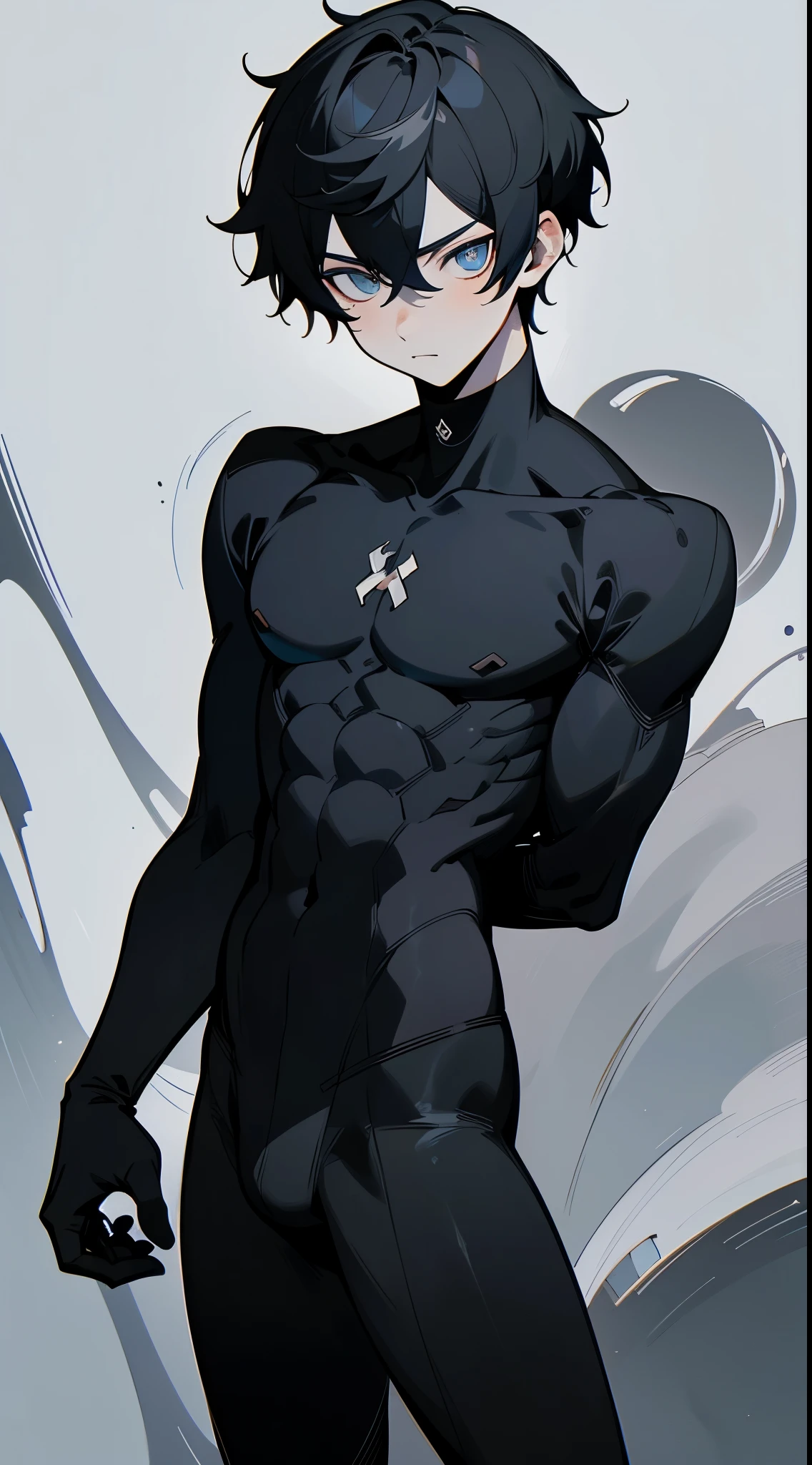 (masterpiece), best quality, expressive eyes, perfect face, ((finedetail)), best shadow,cinematic lighting,best quality,((ultra detailed)),((8k_wallpaper)),highres,beautiful detailed eyes, Anime boy, Manga character, Young male, Dark hero, anti-hero, Slaves of the Dark Organization,Expose the head,bulge:1.5,black spiderman,standing,
The consciousness of the team leader is controlled. The tight-fitting black tights have a passionate atmosphere. The tights expose the powerful muscles. The tights show the youthful vitality. The tights highlight the boy's handsome image. The tights highlight the boy's confidence and perseverance. The restraints strengthen the boy's aura. The tights bring out the boy's heroic spirit. The close-fitting design of the tights highlights the boy's charm. The design of the tights highlights the boy's personality and characteristics. The color and material of the tights present the boy's mystery. Wearing clothes makes boys more confident and powerful(masterpiece), best quality, expressive eyes, perfect face, ((finedetail)), best shadow,cinematic lighting,best quality,((ultra detailed)),((8k_wallpaper)),highres,beautiful detailed eyes,((masterpiece)),(short hair),indoor,(((male:1.4))),(((male face:1.2))),kaedehara kazuha, The image depicts a young male, with light bule hair and a completely black body. He is wearing a tight, silk-like, transparent outfit that reveals a . His muscular physique is emphasized, and he wears a black zentai suit with a collar. The subject appears to be a hypnotized slave, , ((male focus:1.3)) , vpl, blank eyes, black liquid on body,all black outfit:1.4,arms behind back,chongyun (genshin impact), bed,whole :1.2, male masturbation,(the foreskin flip back),real ,vibrator on :1.2,